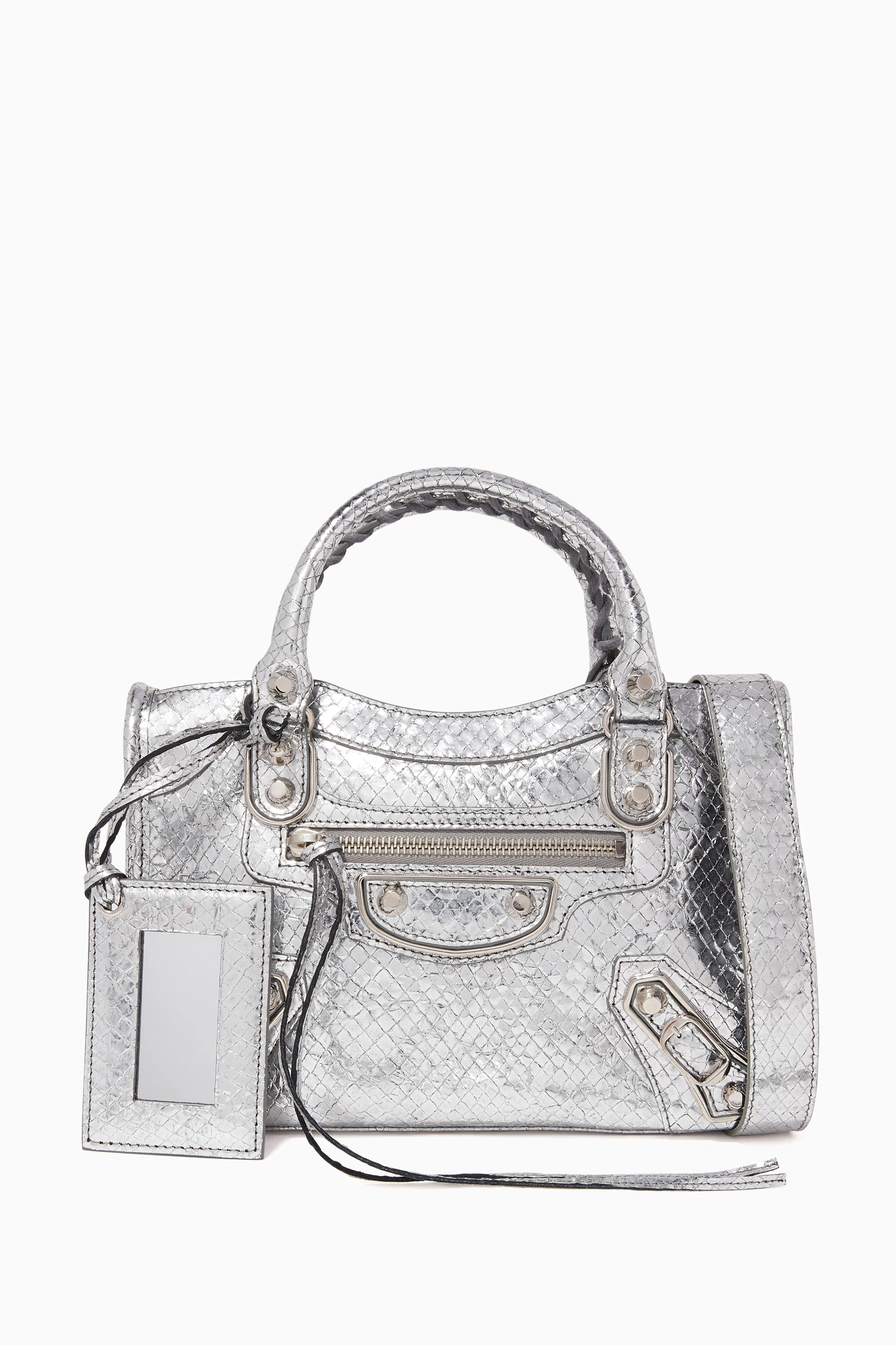Balenciaga city bag silver best sale