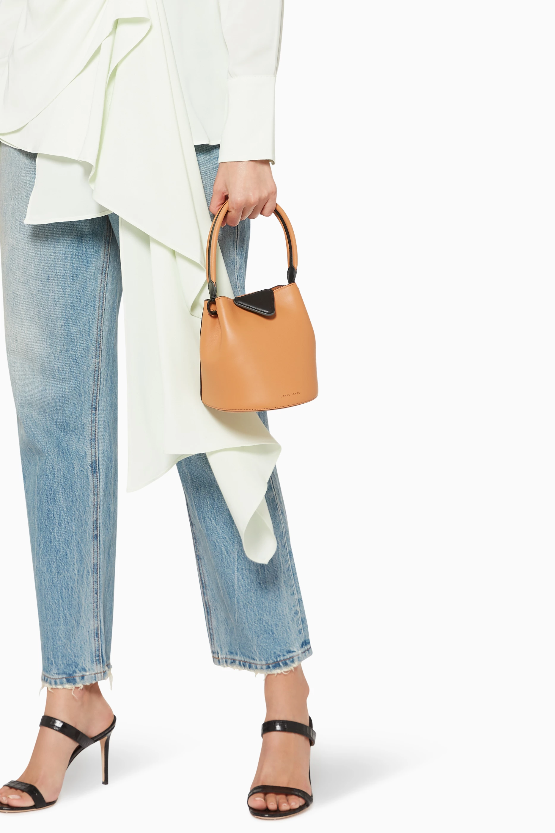 Buy Danse Lente Brown XS Josh Leather Bucket Bag for Women in UAE