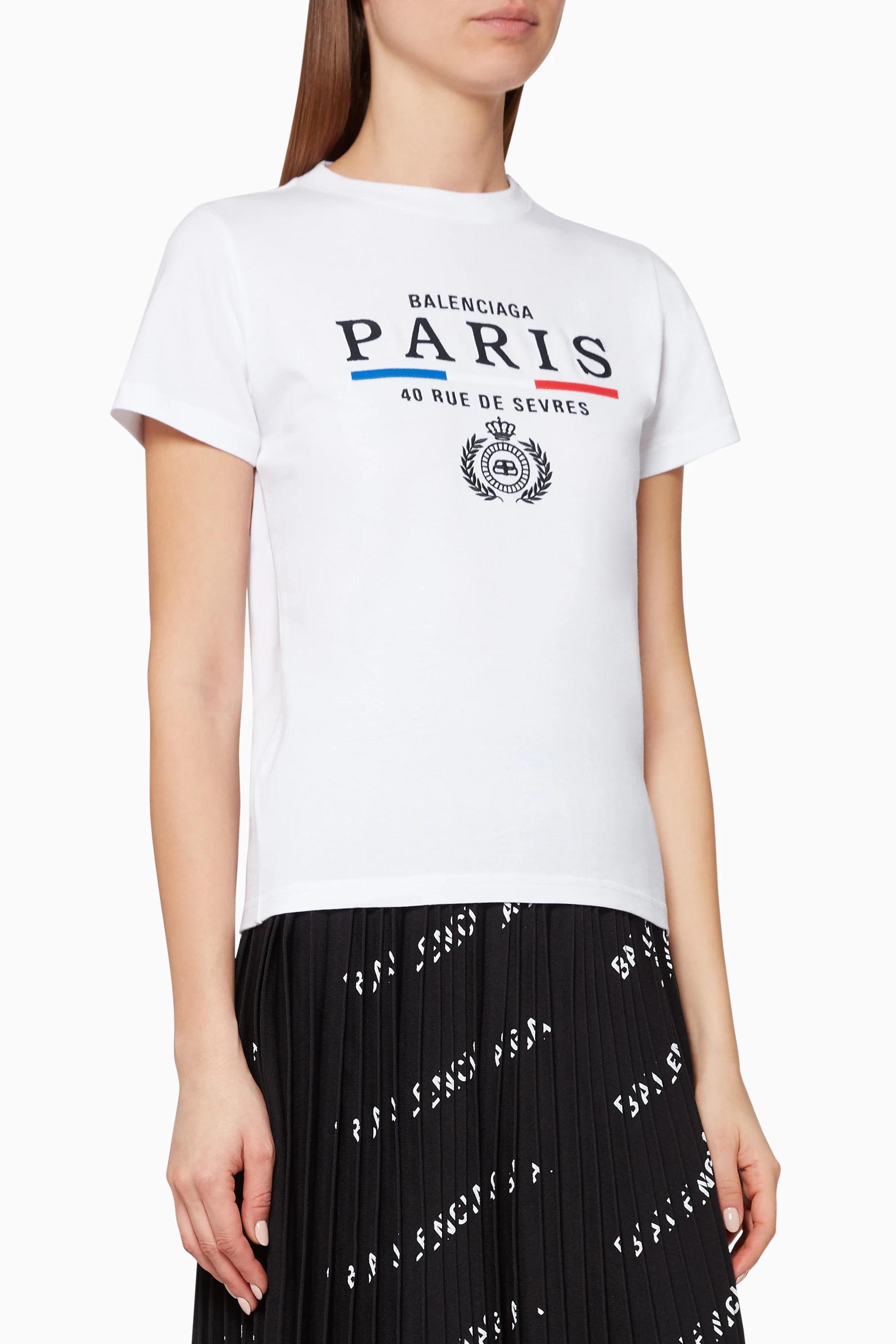Balenciaga paris white discount t shirt