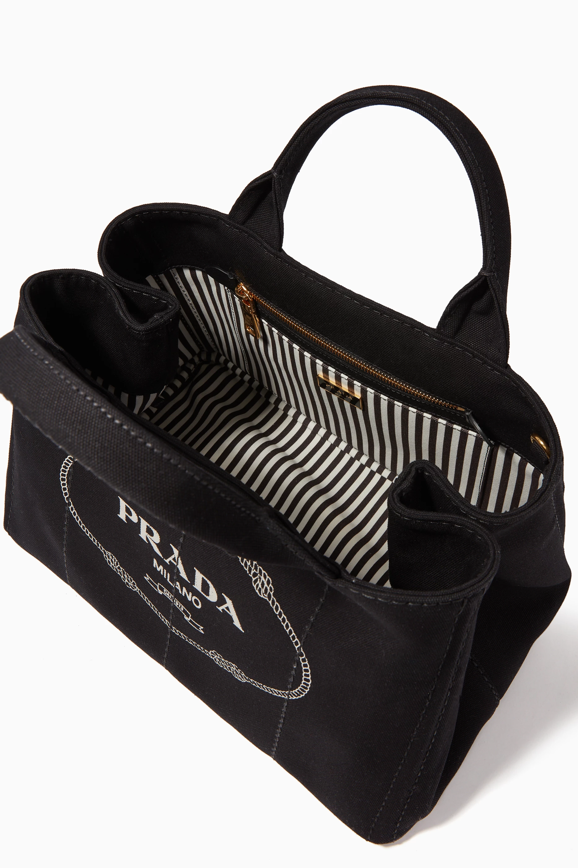 Prada giardiniera online printed canvas tote