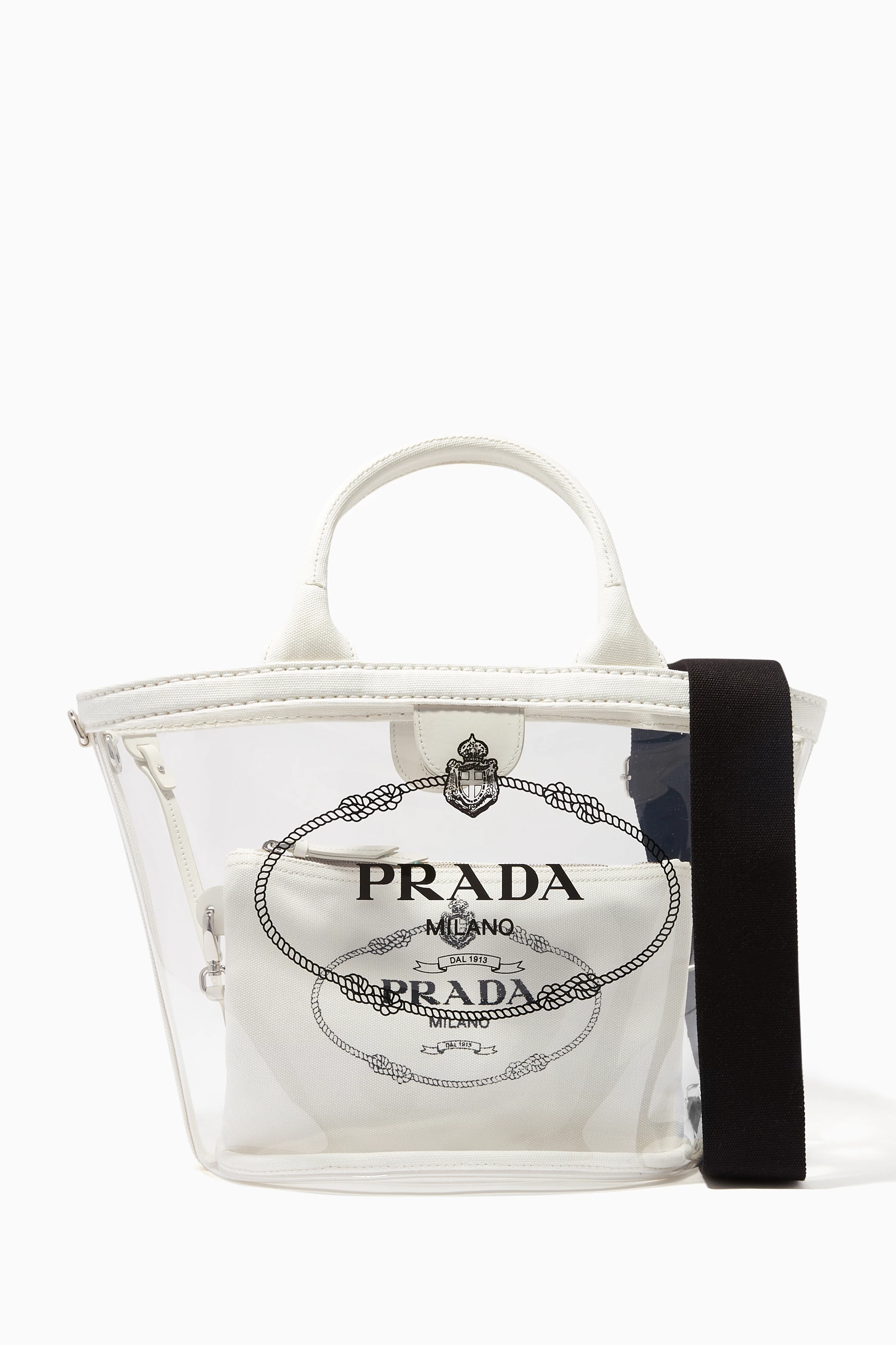 Prada outlet plexiglass bag
