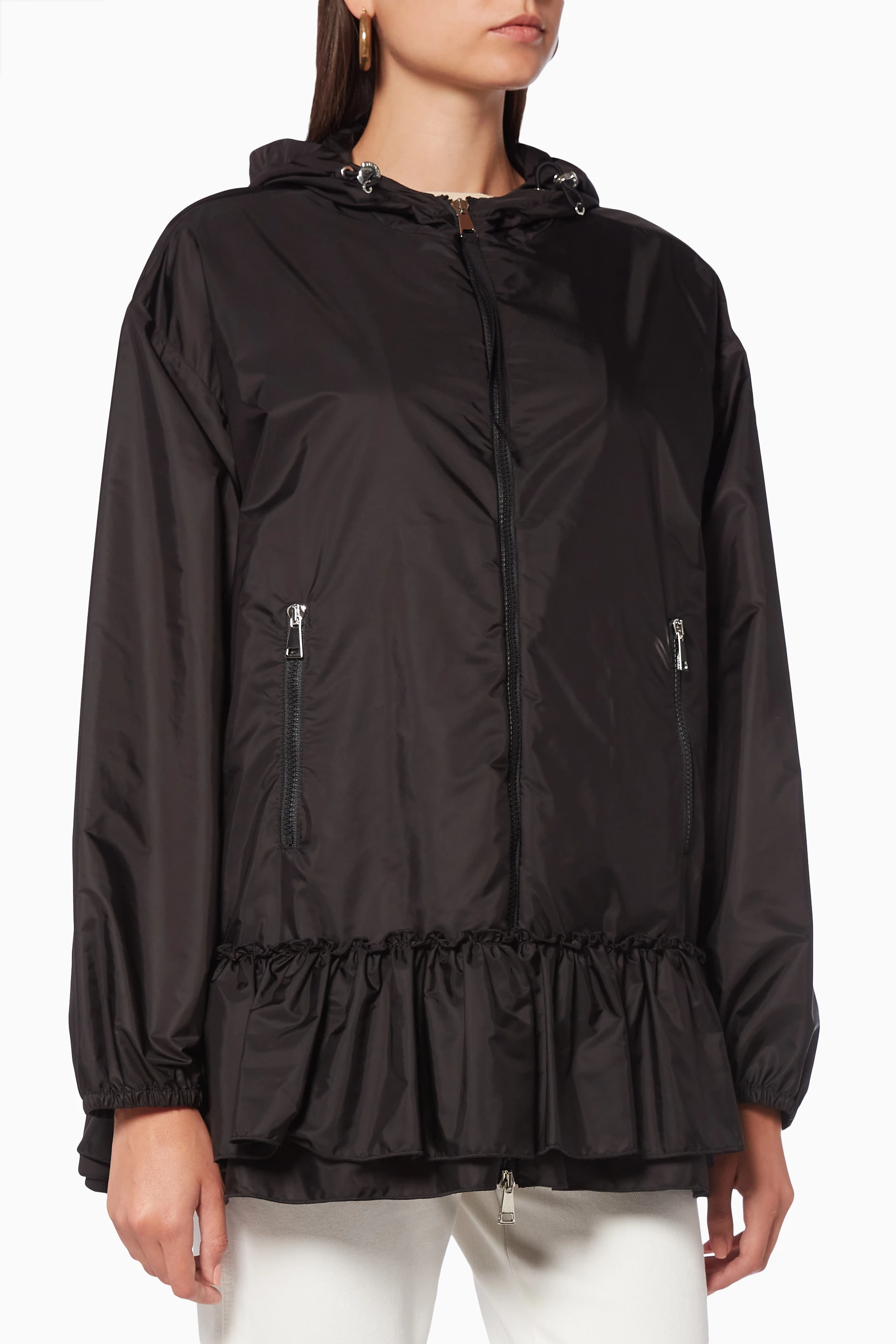Buy Moncler Black Sarcelle Peplum Jacket for Women in UAE Ounass