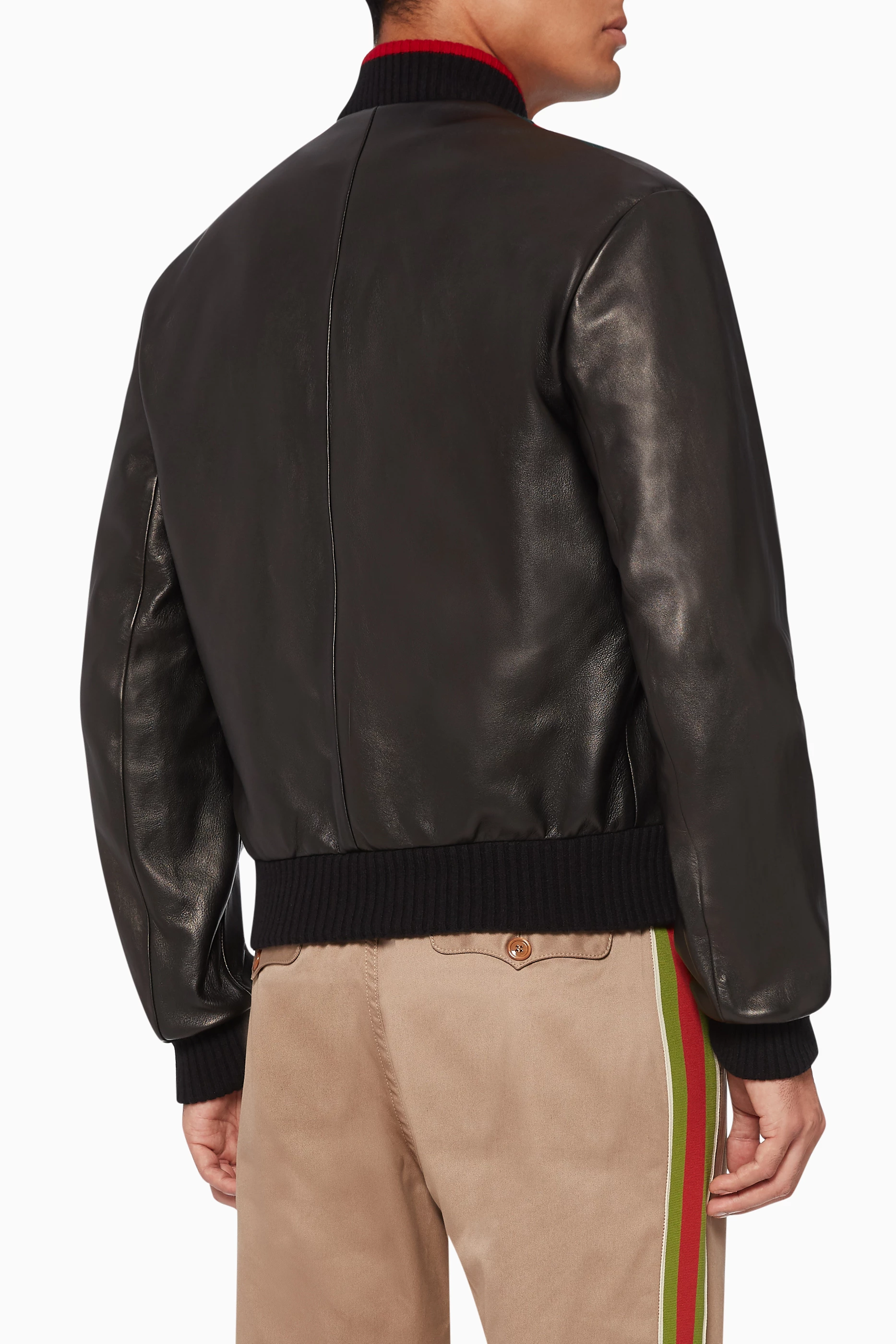 Gucci leather jacket 2025 mens