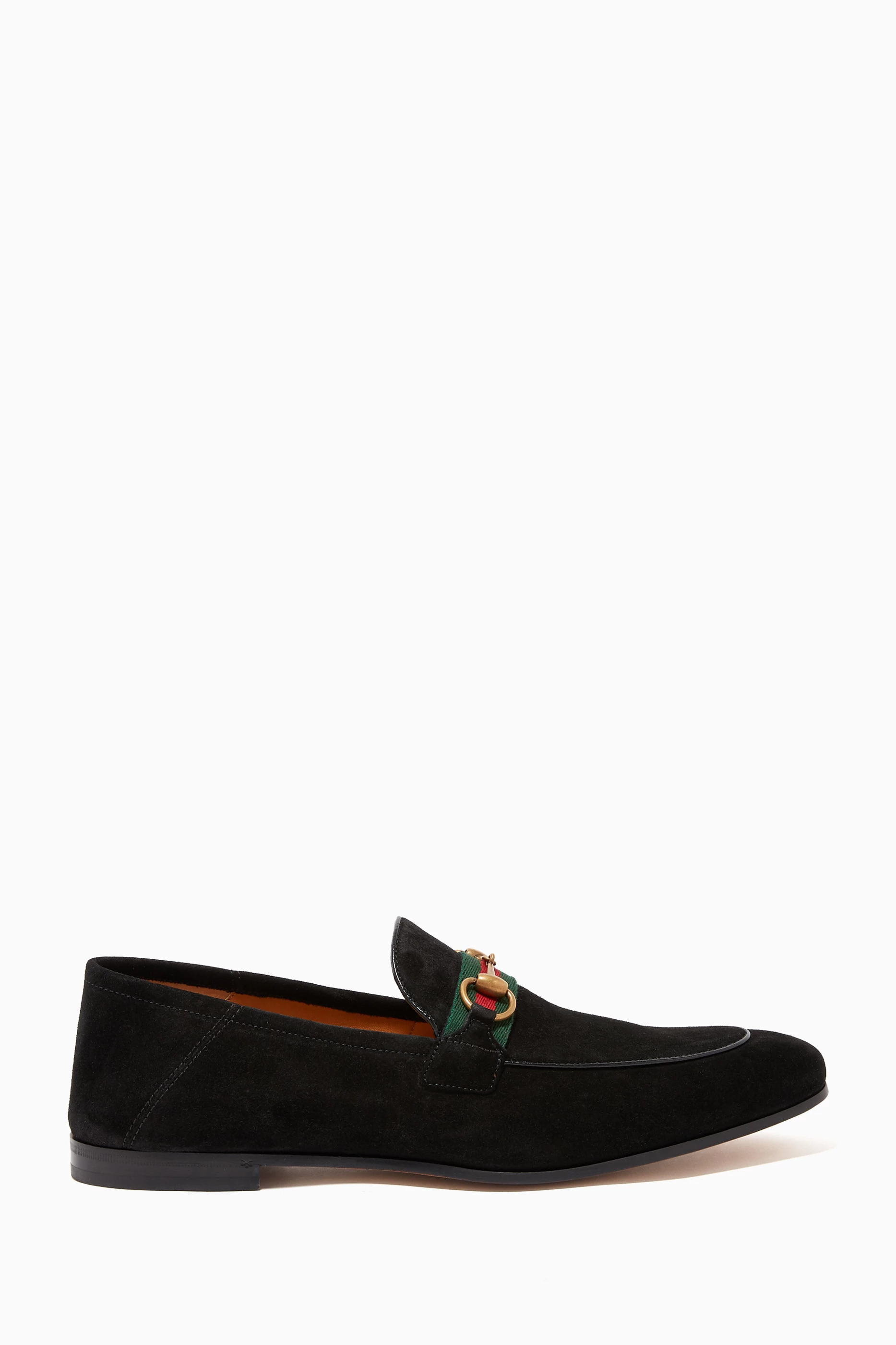 Gucci black suede horsebit loafers hotsell