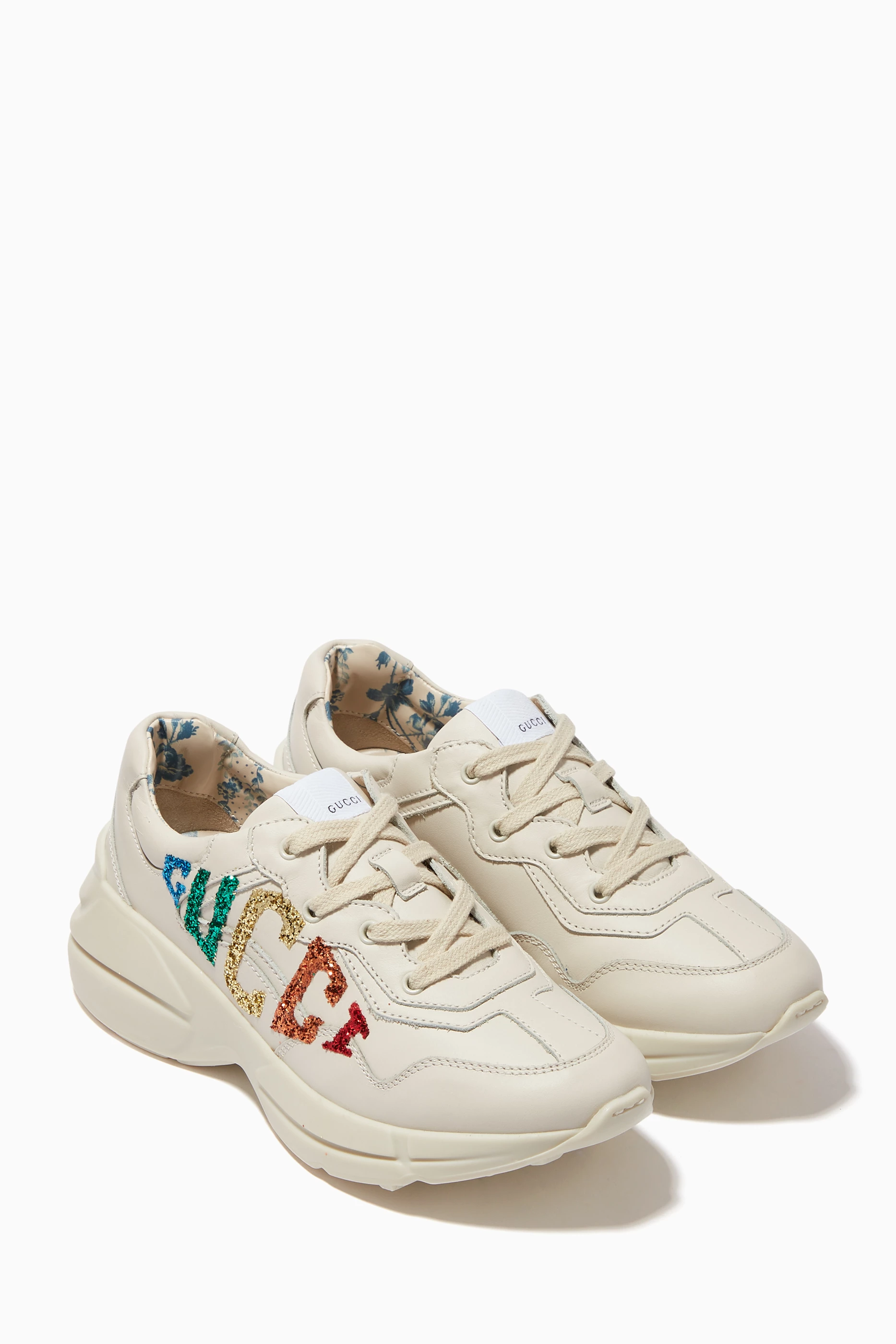 Gucci top glitter sneakers