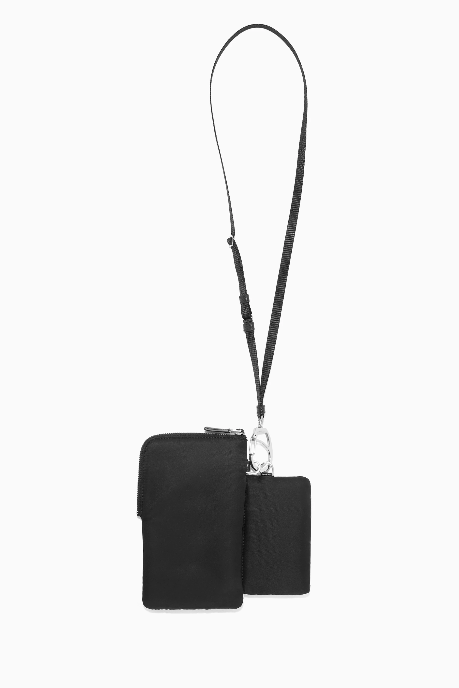 Prada double online pouch lanyard