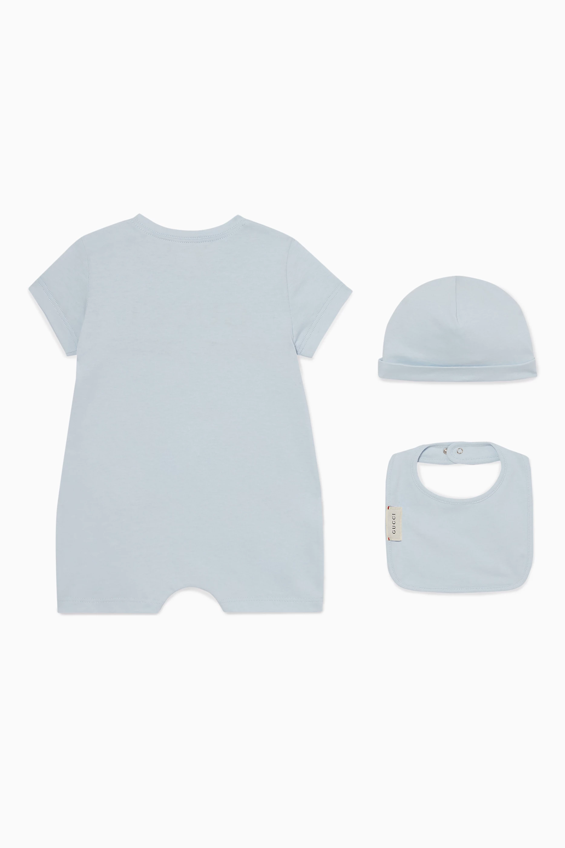 Buy Gucci Blue Logo Print Sleepsuit Gift Set for Baby Boys in UAE