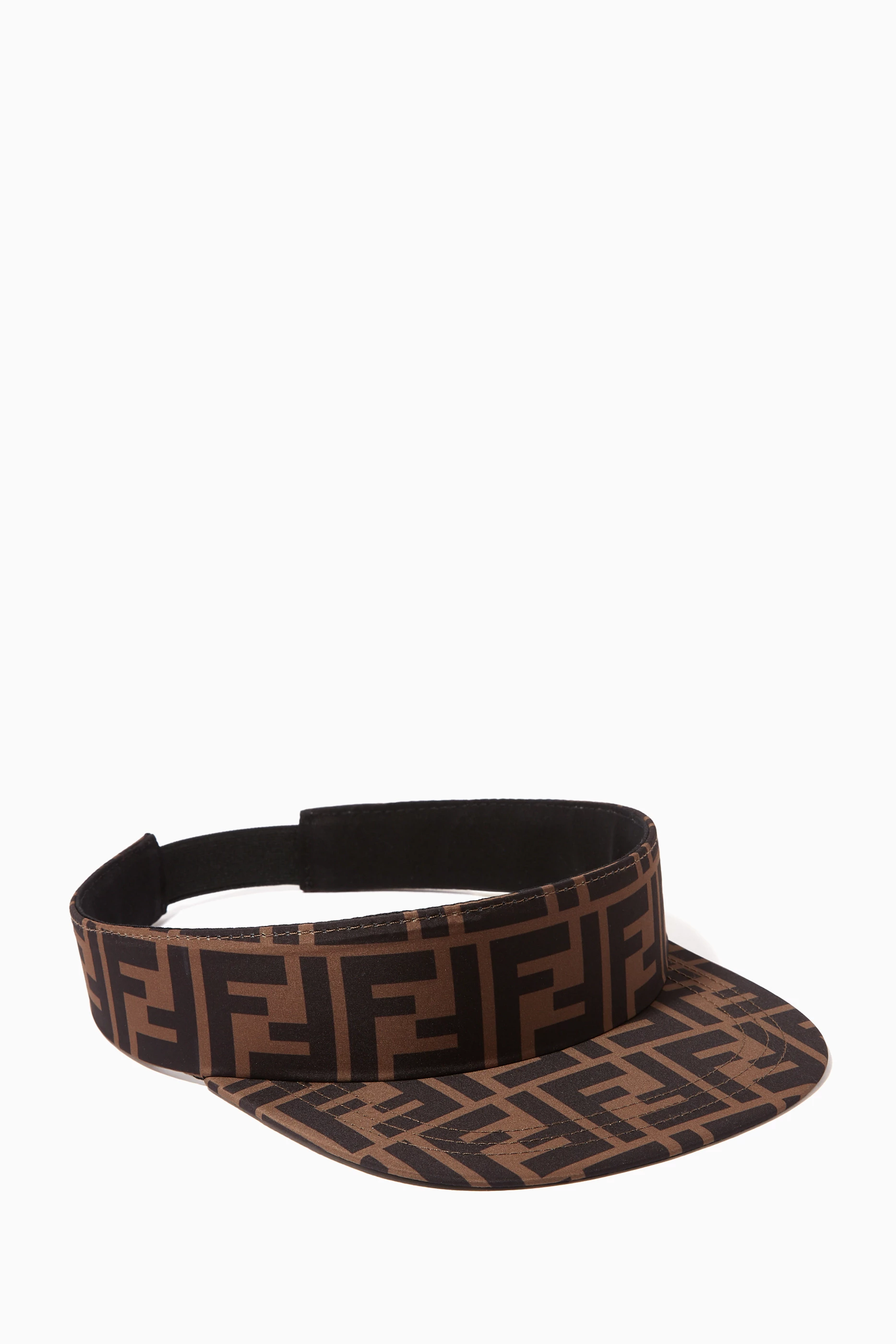 Buy Fendi Brown Logo Visor Cap for Girls in UAE Ounass