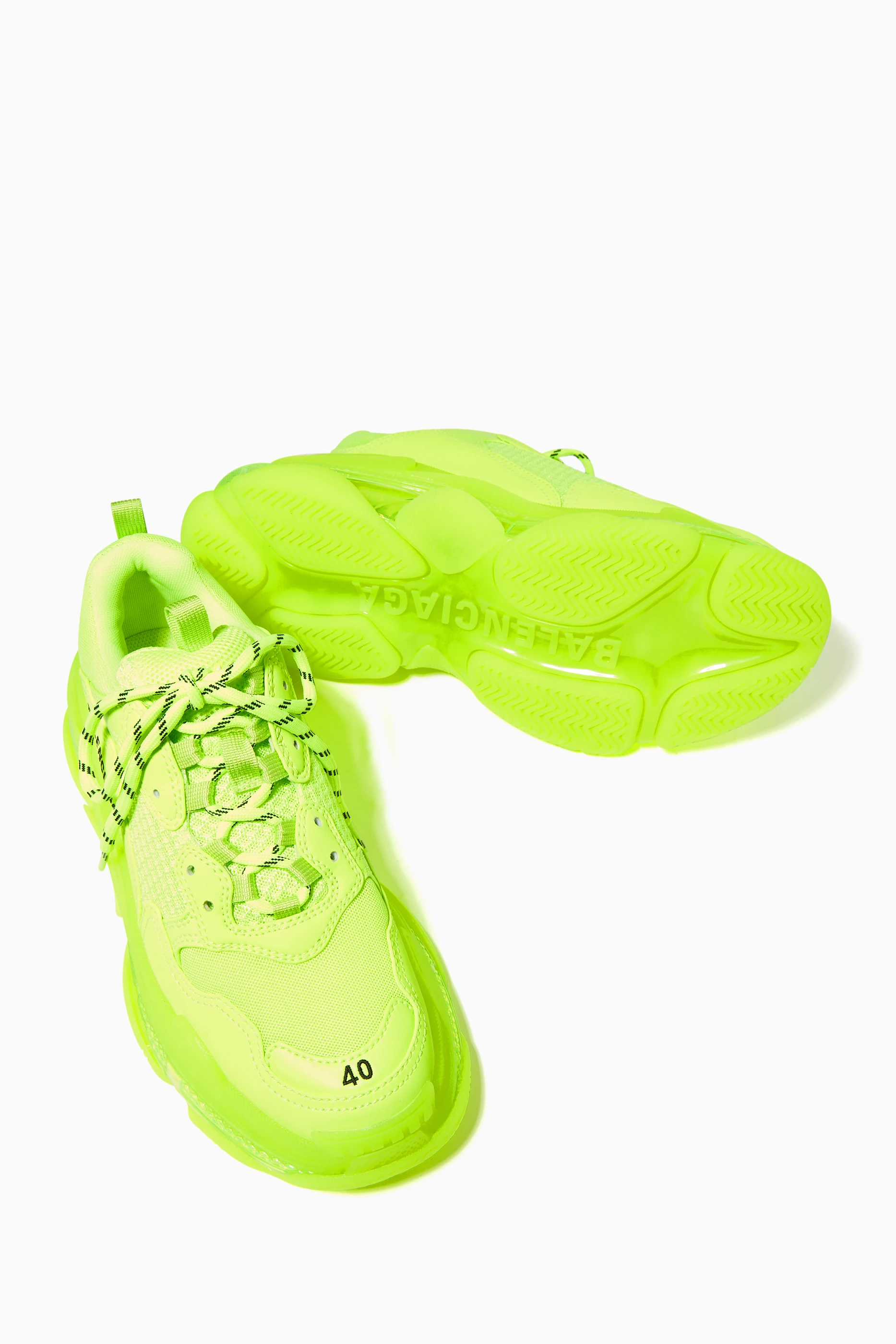 Balenciaga triple cheap s neon yellow