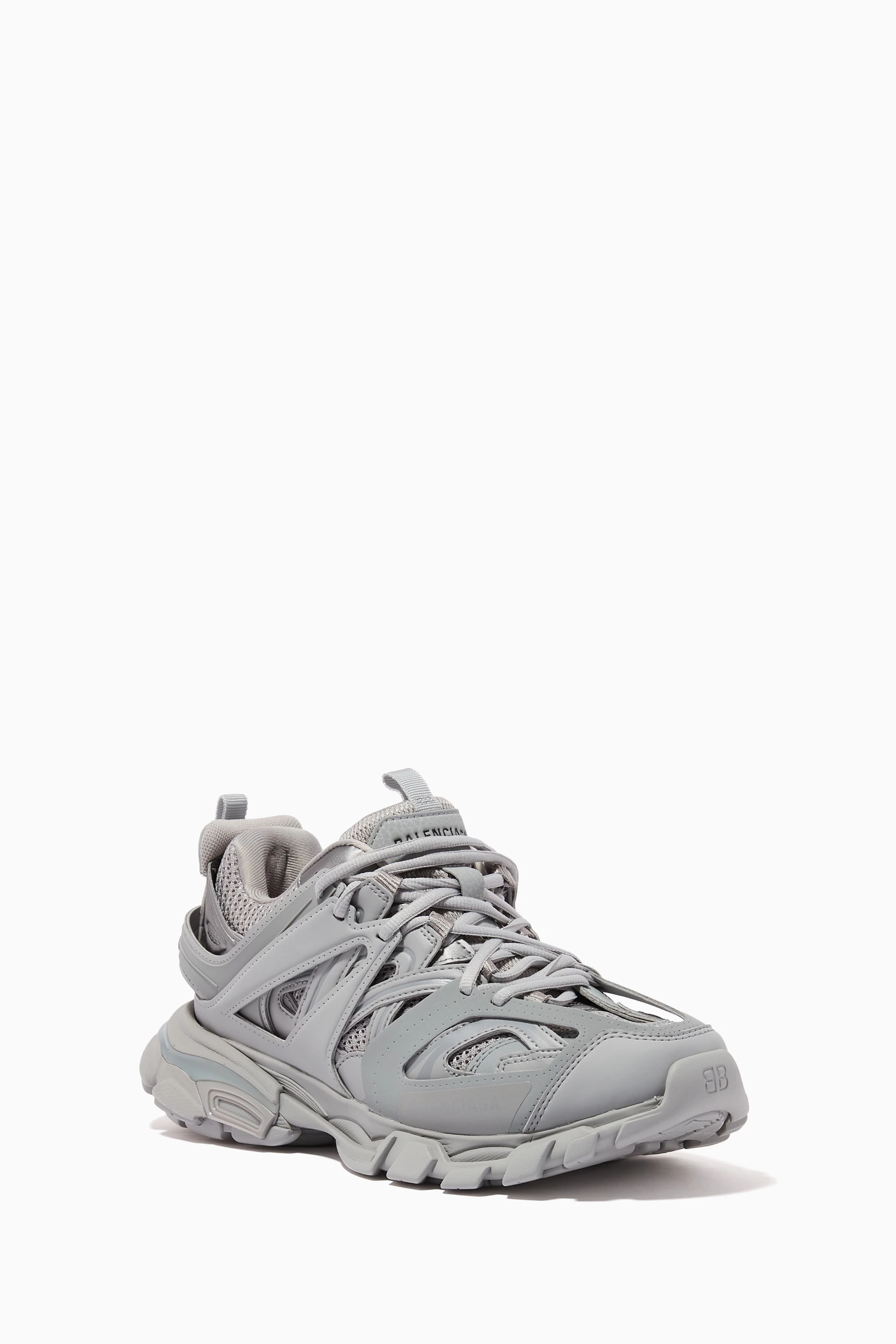 Buy Balenciaga Grey Track Sneakers in Mesh Nylon for Women in