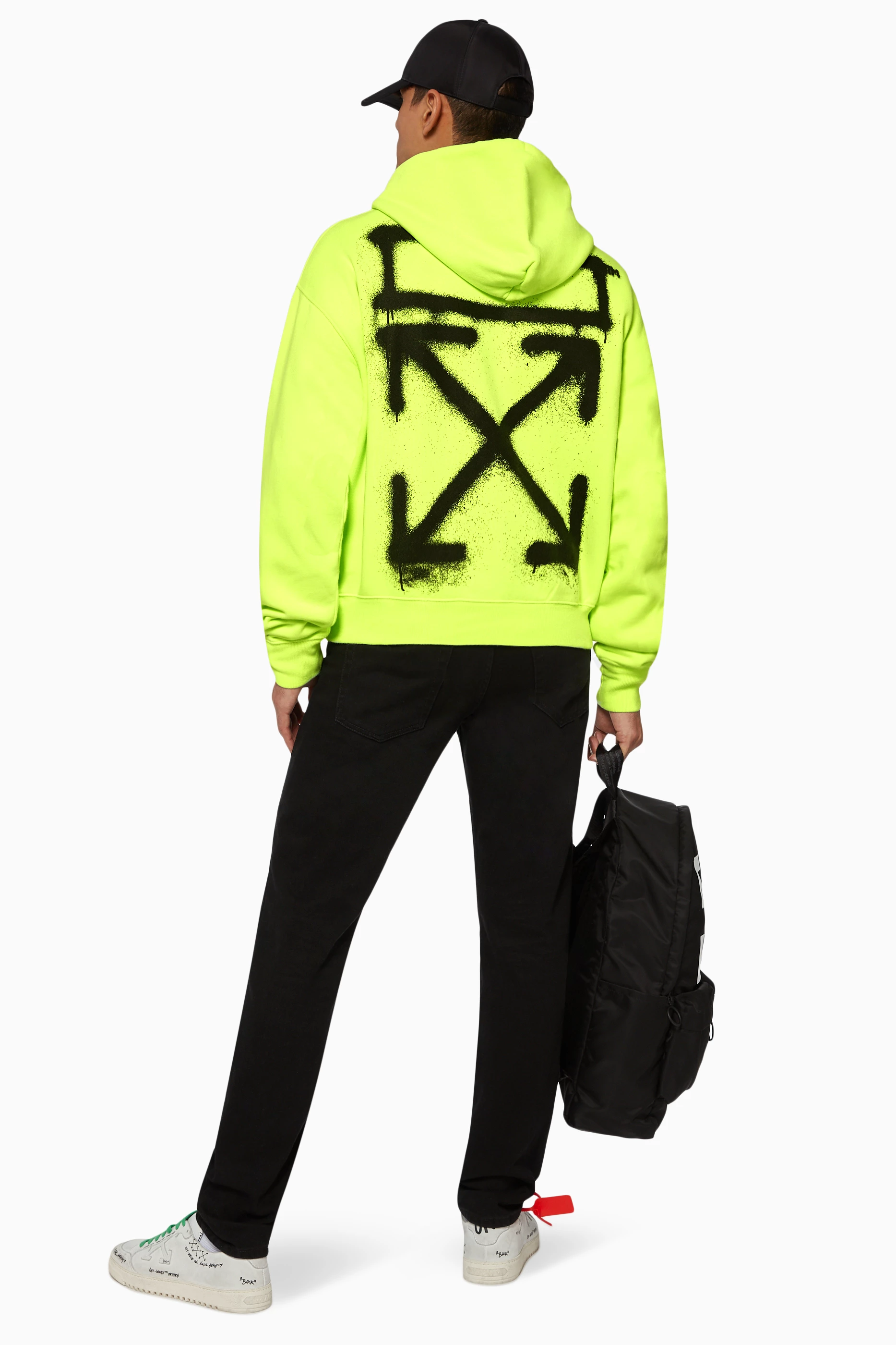 Off white sale neon hoodie