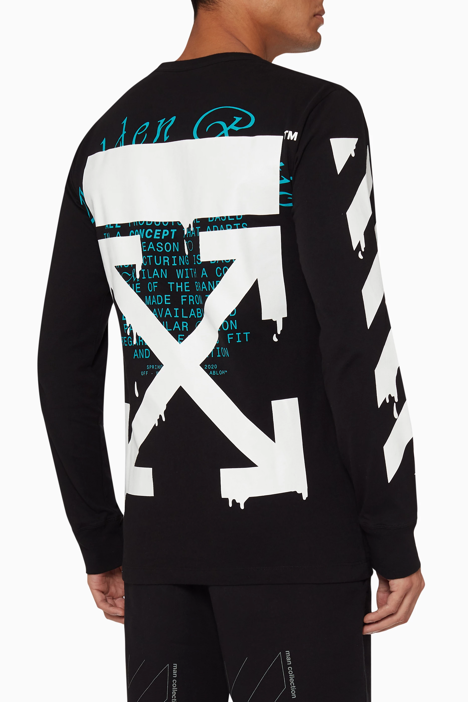 Off white long outlet sleeve tshirt