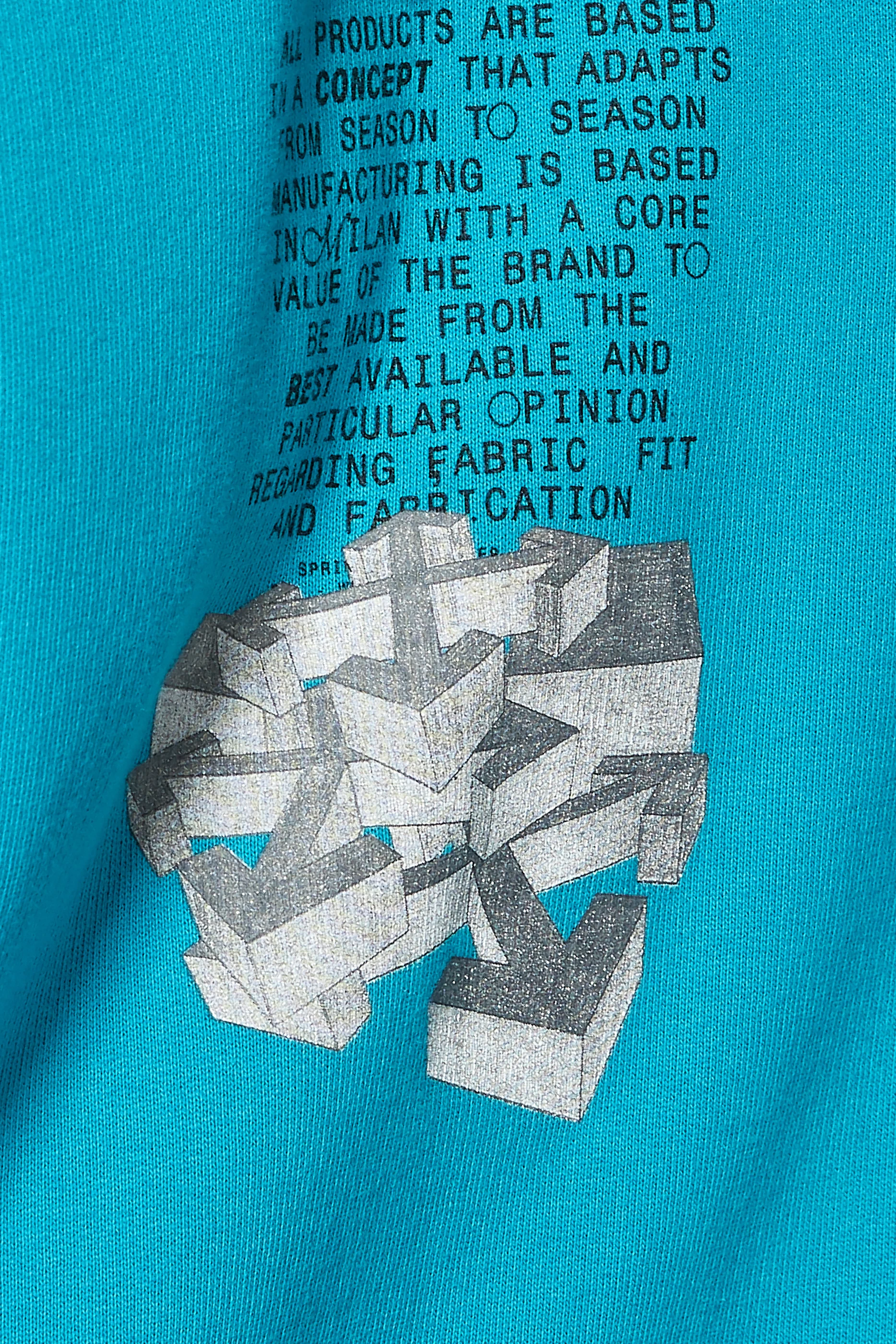 Buy Off White Blue Dripping Paint Print Hoodie for Men in UAE Ounass