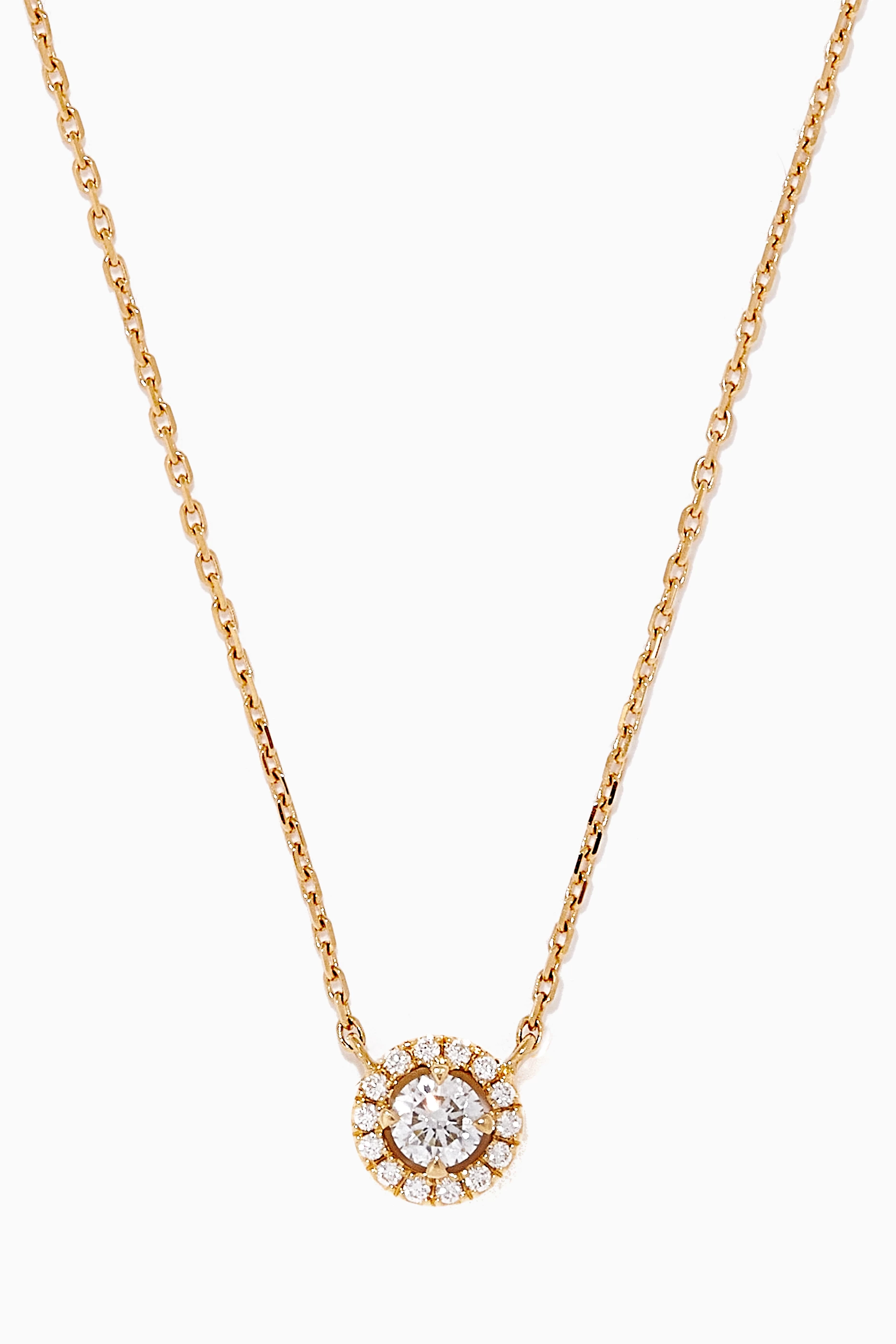 Buy Marli Yellow Rock Circle Diamond Necklace in 18kt Yellow Gold for Women in UAE Ounass