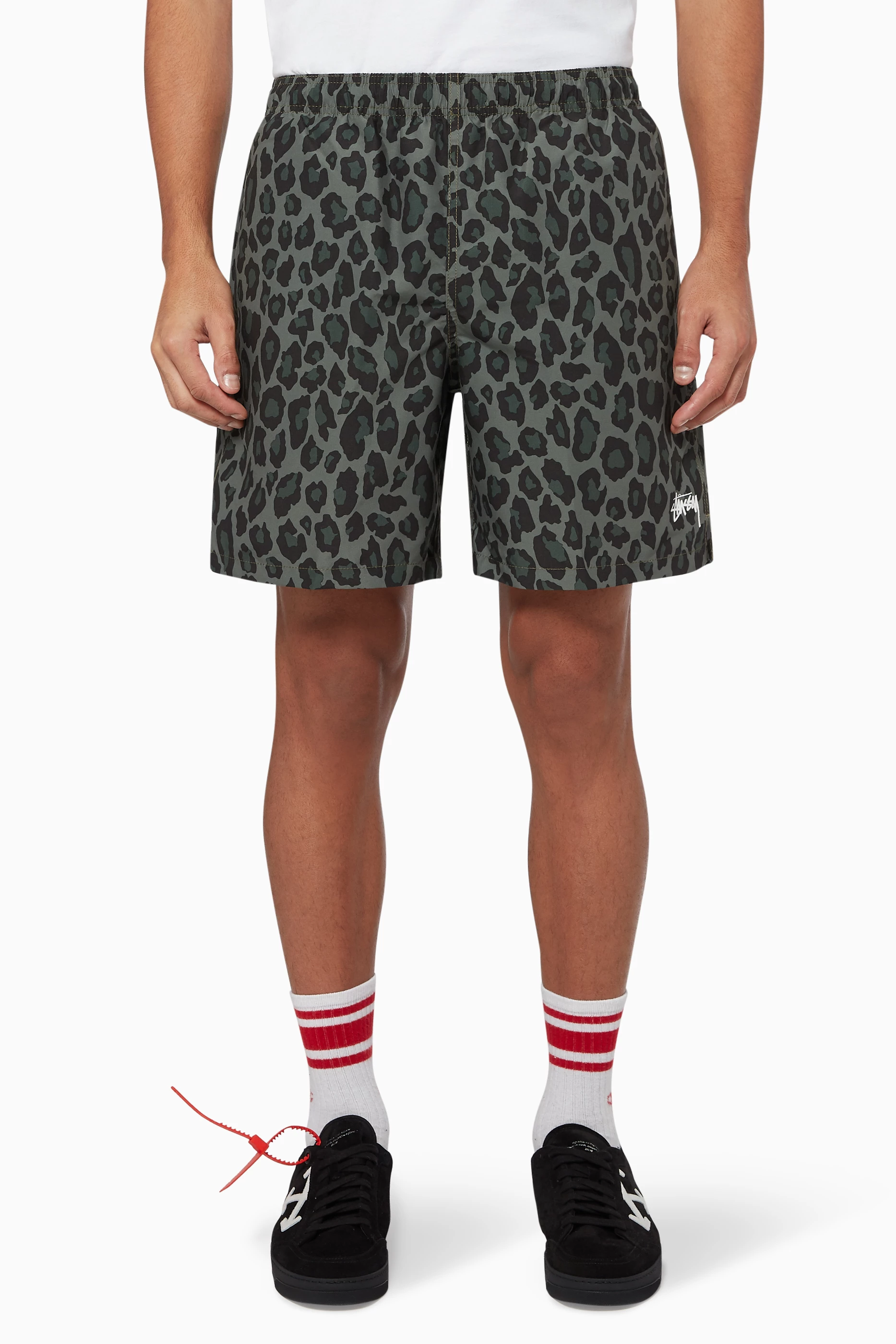Stussy leopard 2025 print shorts