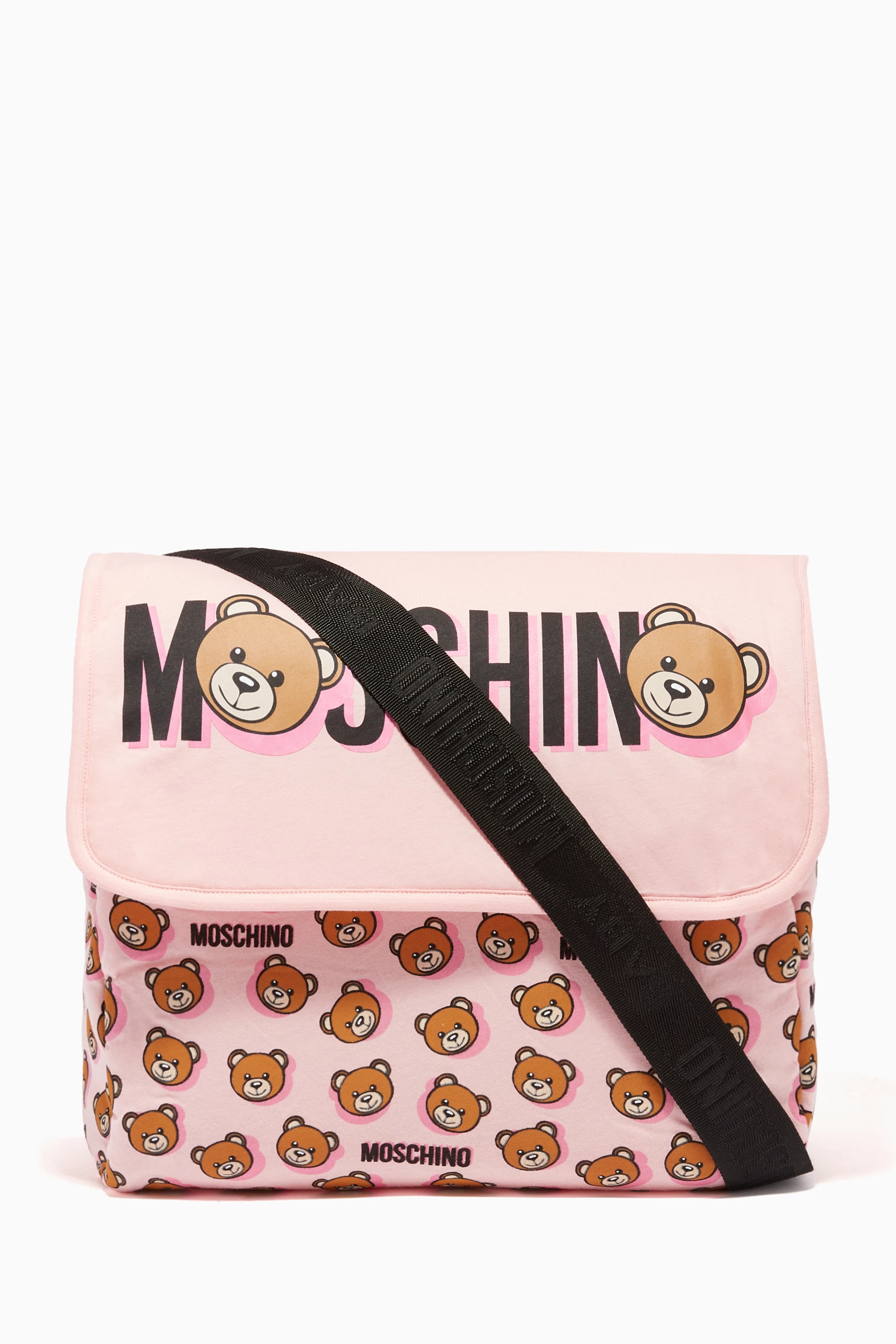 Pink moschino sales diaper bag
