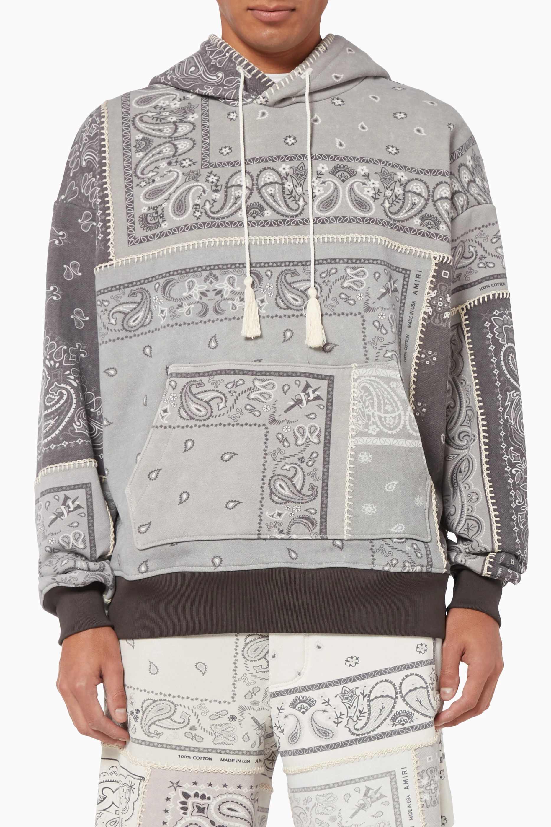 Bandana print hoodie outlet