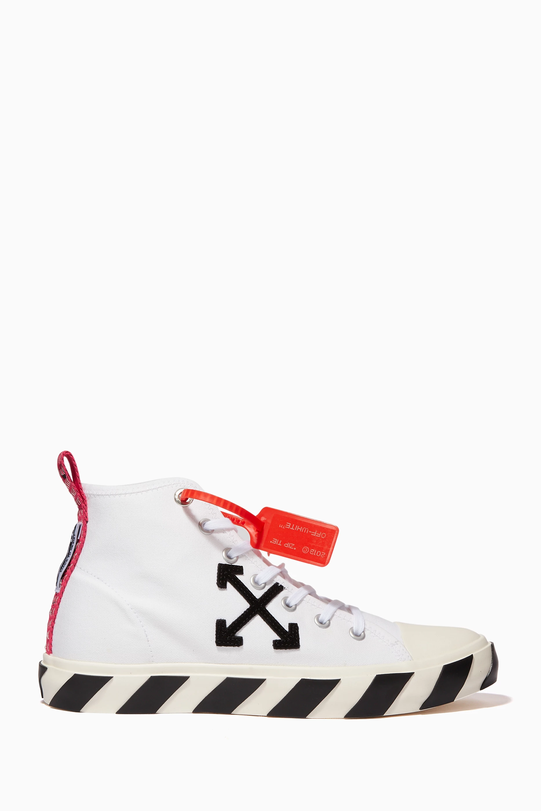 Buy Off White White Mid Top Canvas Sneakers for Men in UAE Ounass