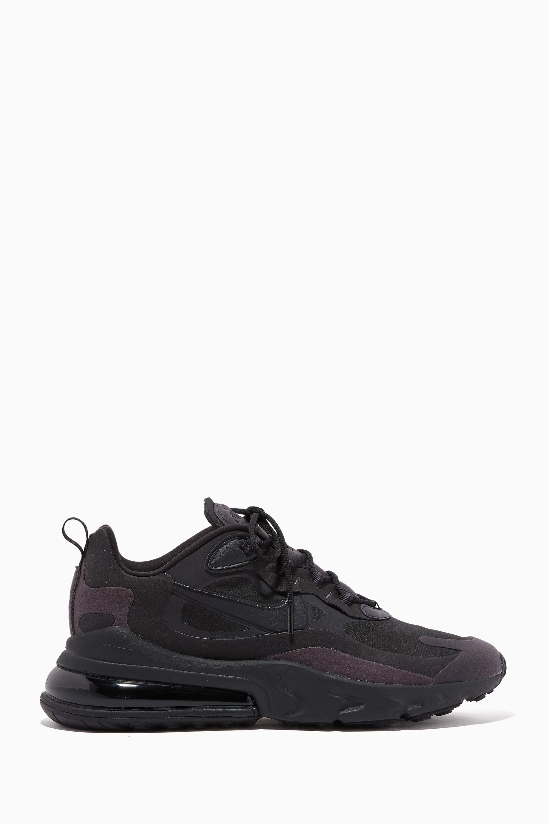 Nike air max 270 react trainer black / oil grey sale
