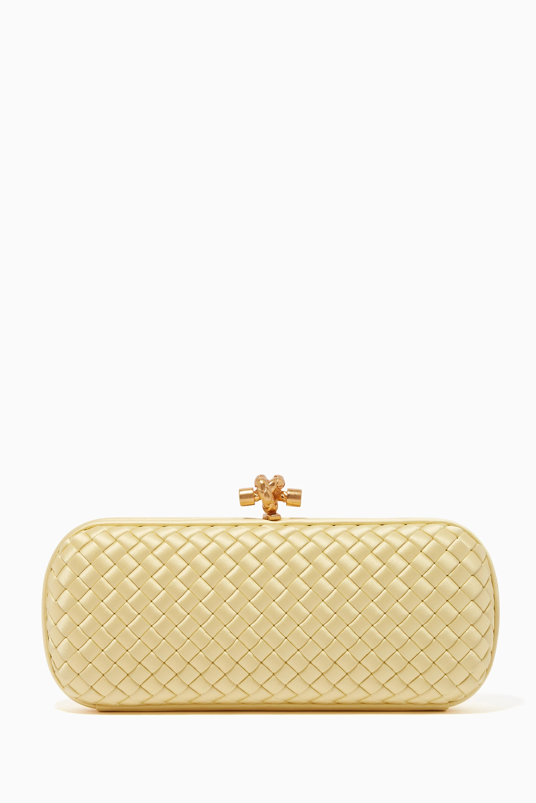 Bottega veneta stretch knot clutch top