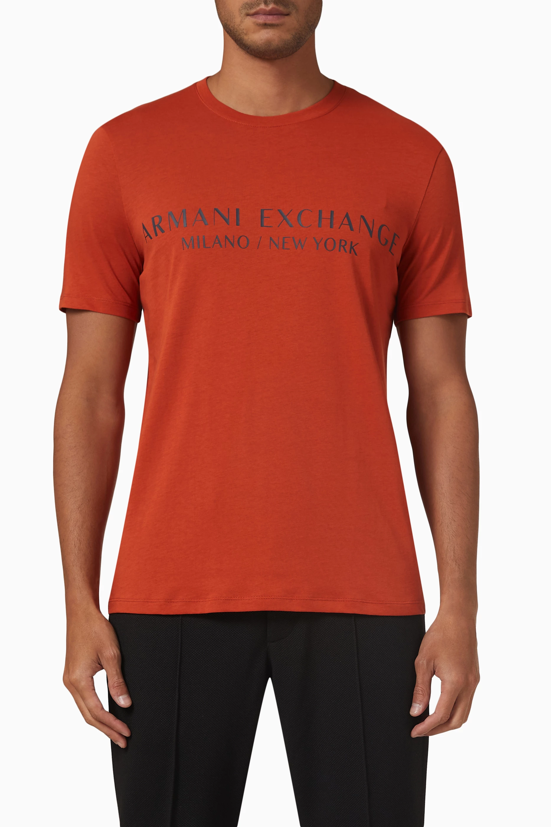Armani exchange online orange shirt