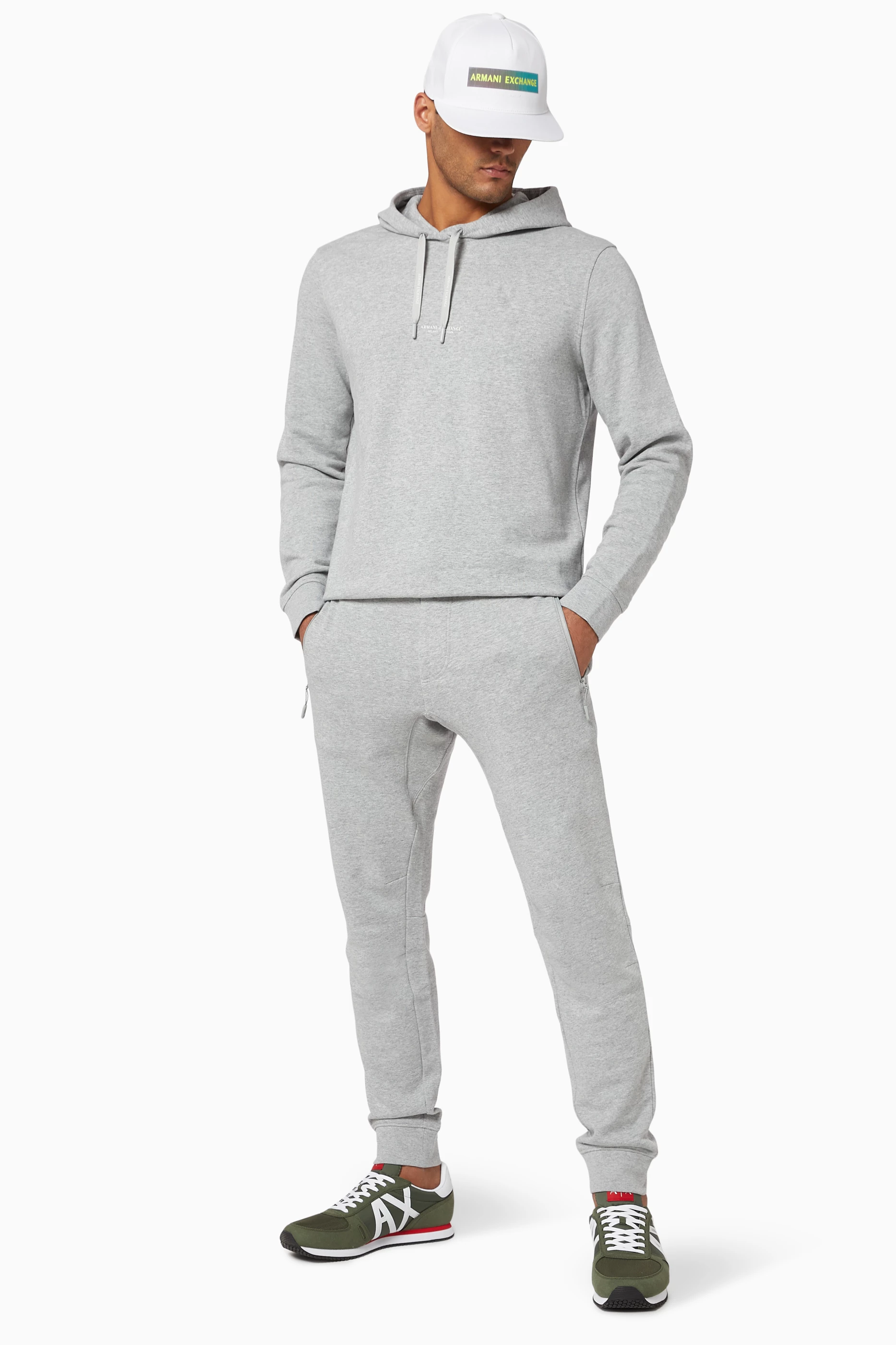 Armani exchange grey tracksuit sale