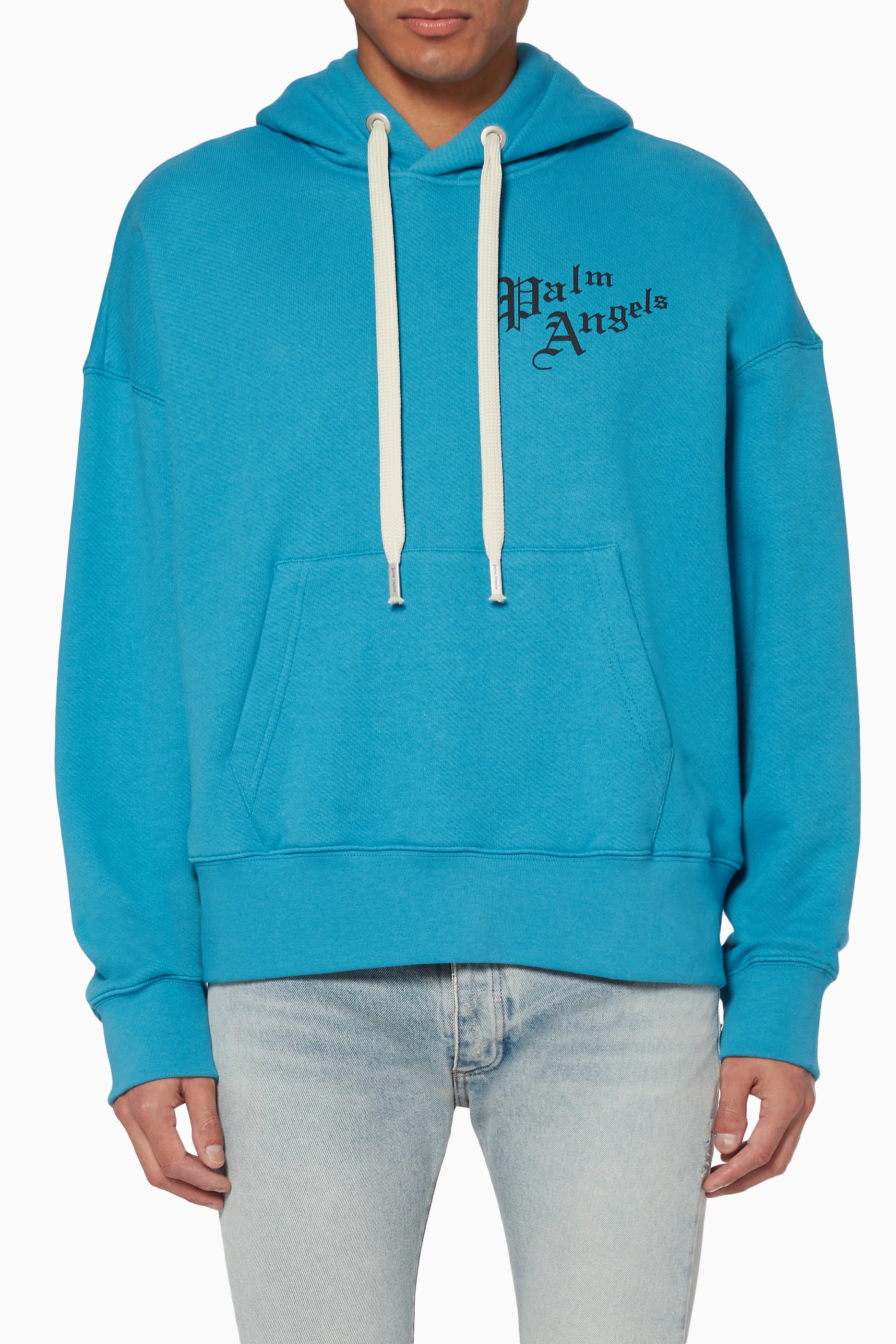Palm angels hoodie cheap blue