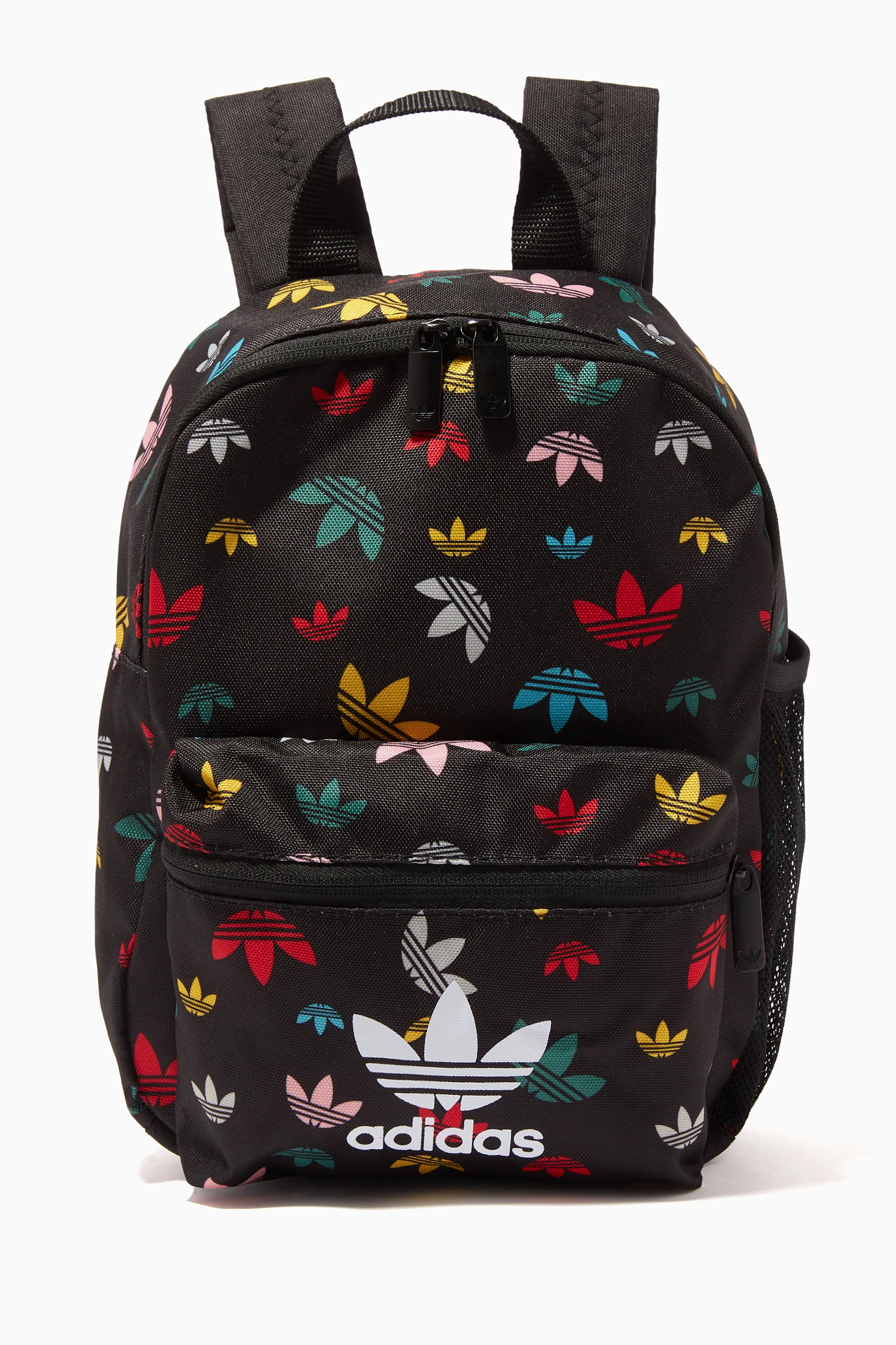 Adidas black floral backpack hotsell