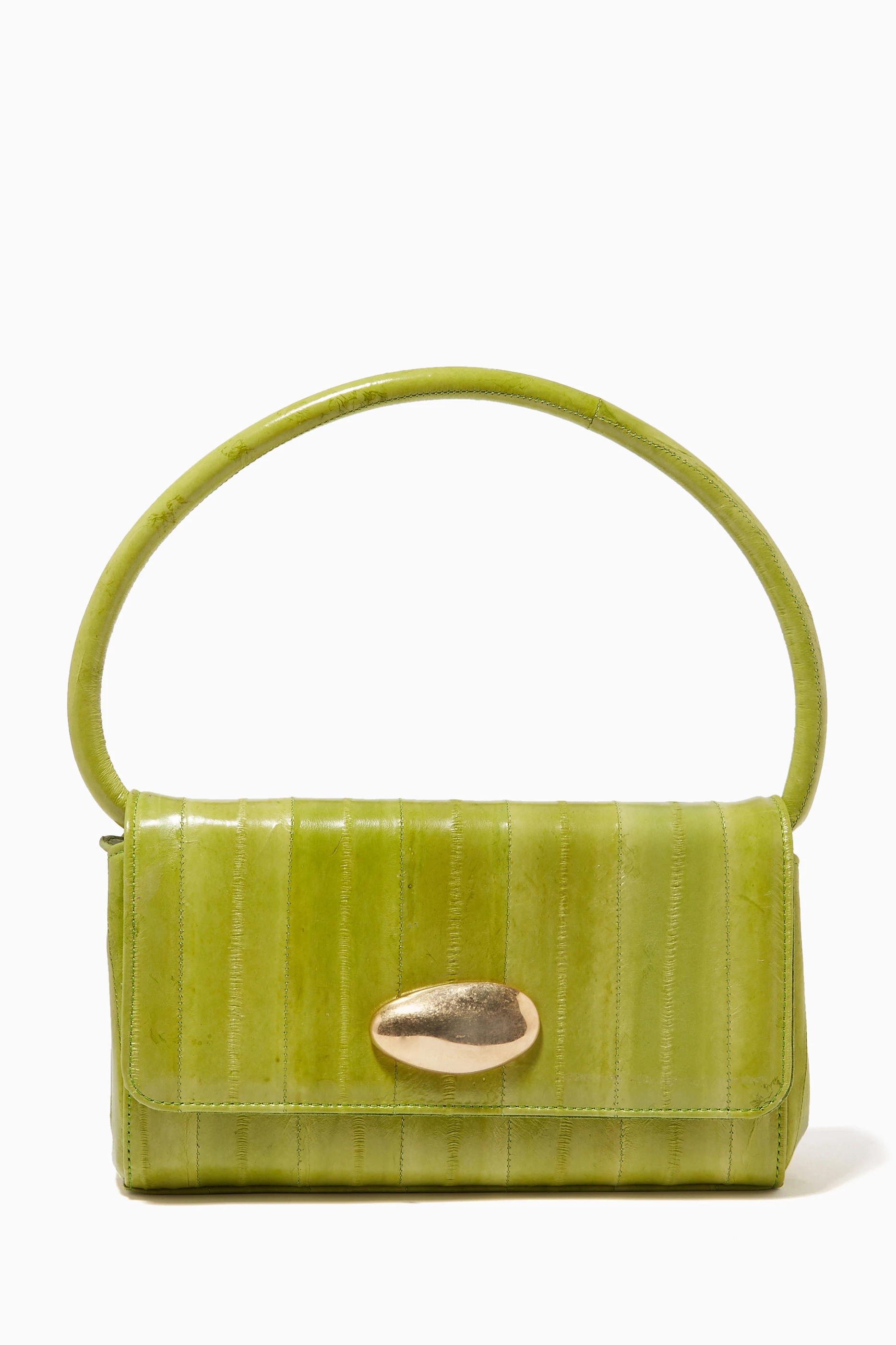 Buy Little Liffner Green Mini Baguette Leather Bag for Women in UAE Ounass