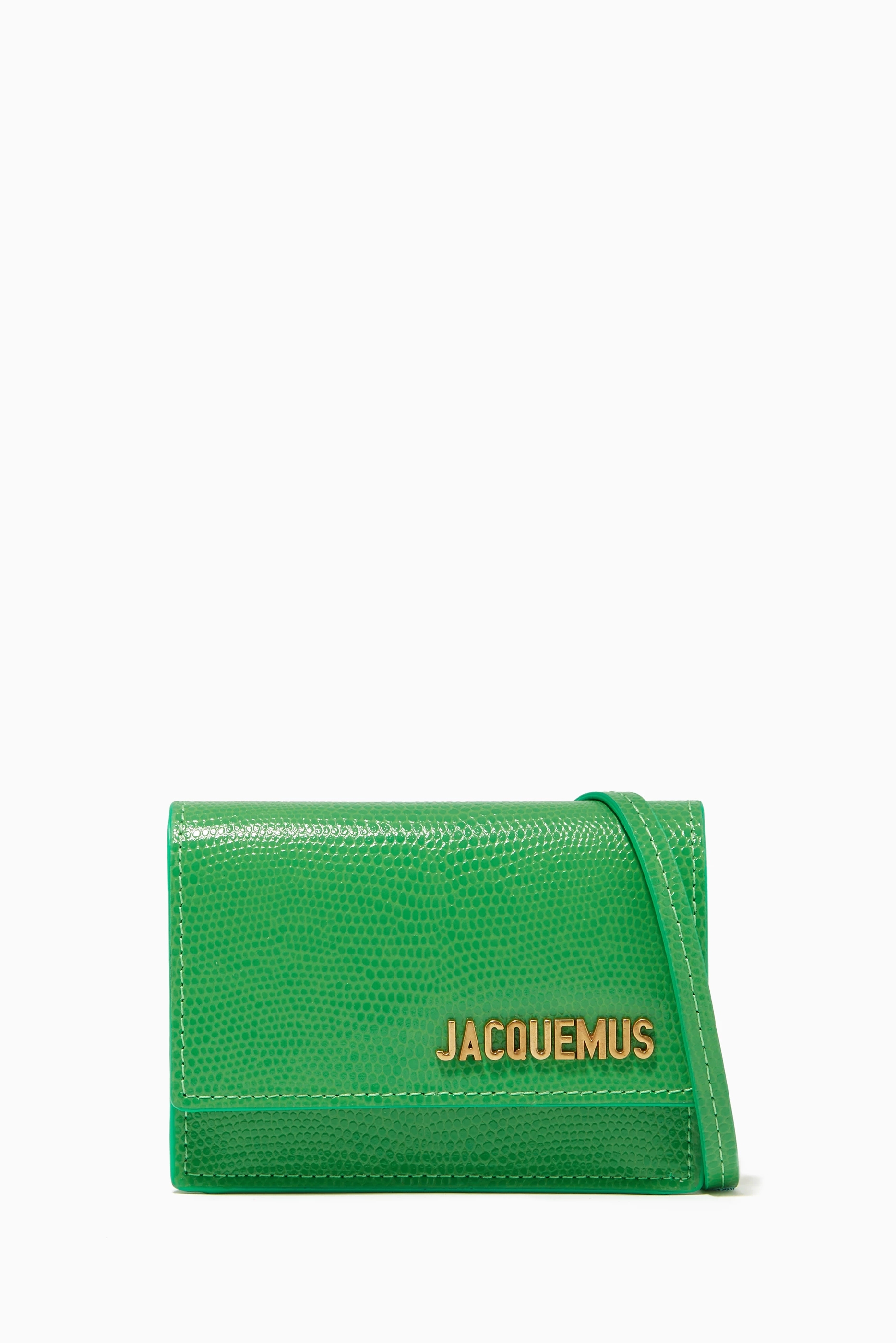 Buy Jacquemus Green Mini Le Bello Leather Cross Body Bag for Women in UAE Ounass