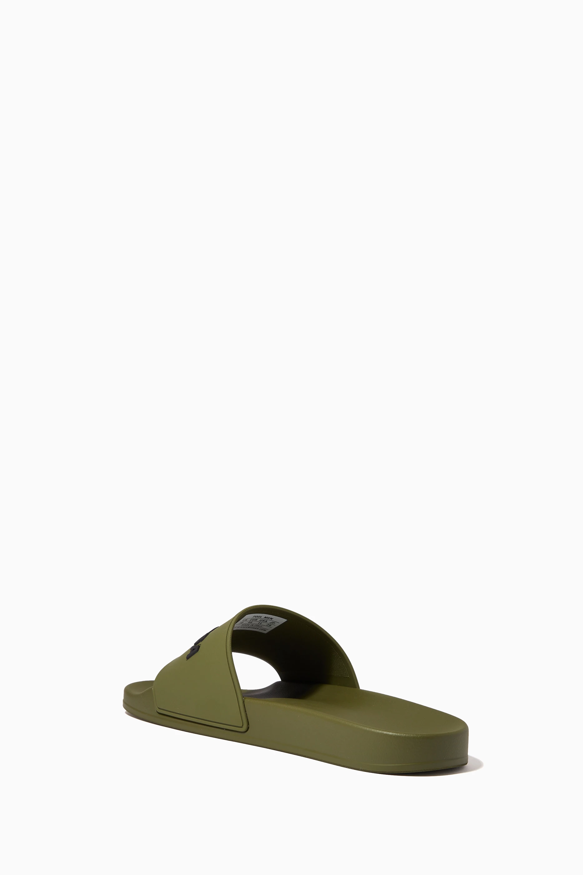 Buy Balenciaga Green Piscine Slide Sandals in Rubber for Men in