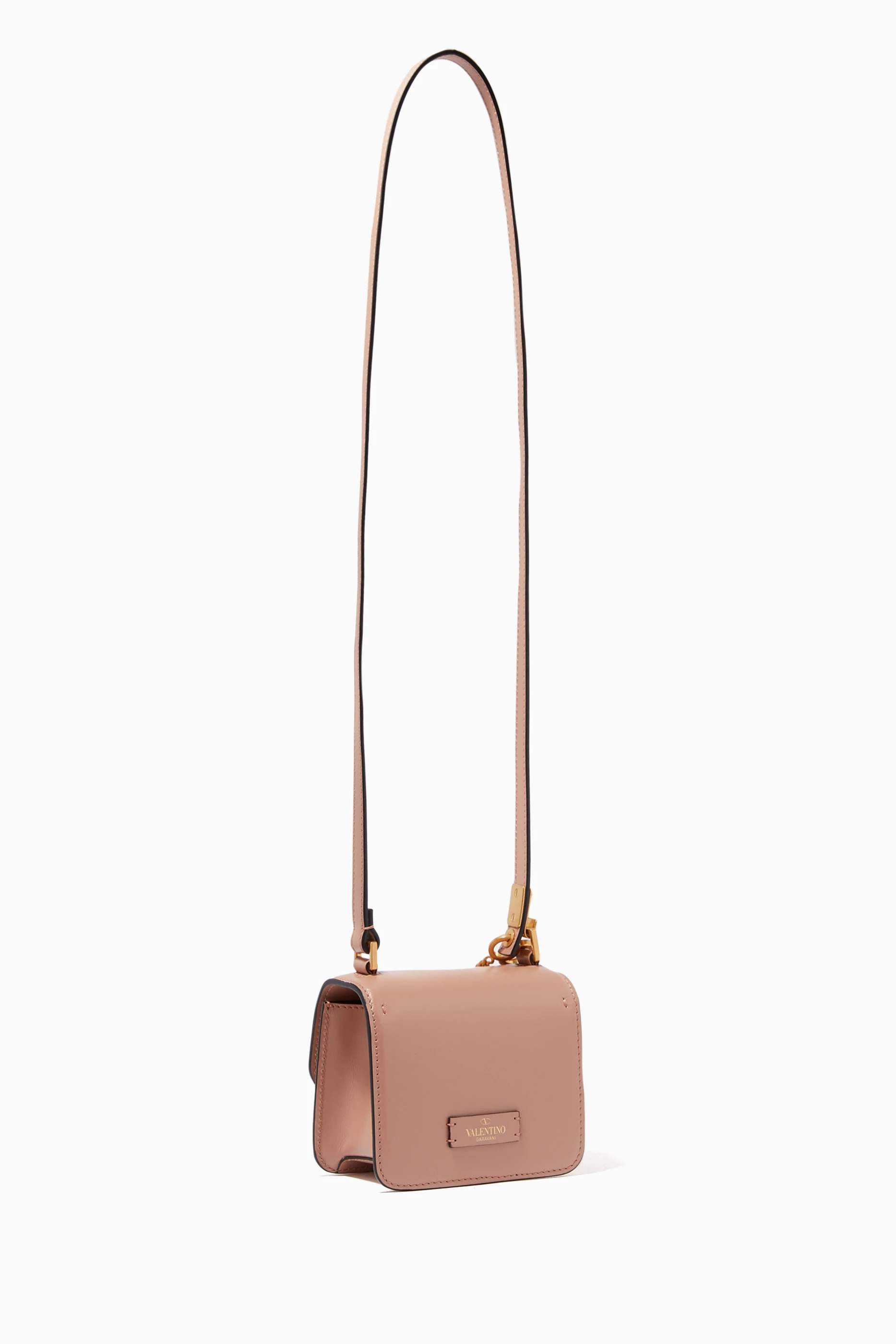 Valentino V Ring Leather Shoulder Bag - Pink Shoulder Bags, Handbags -  VAL261424