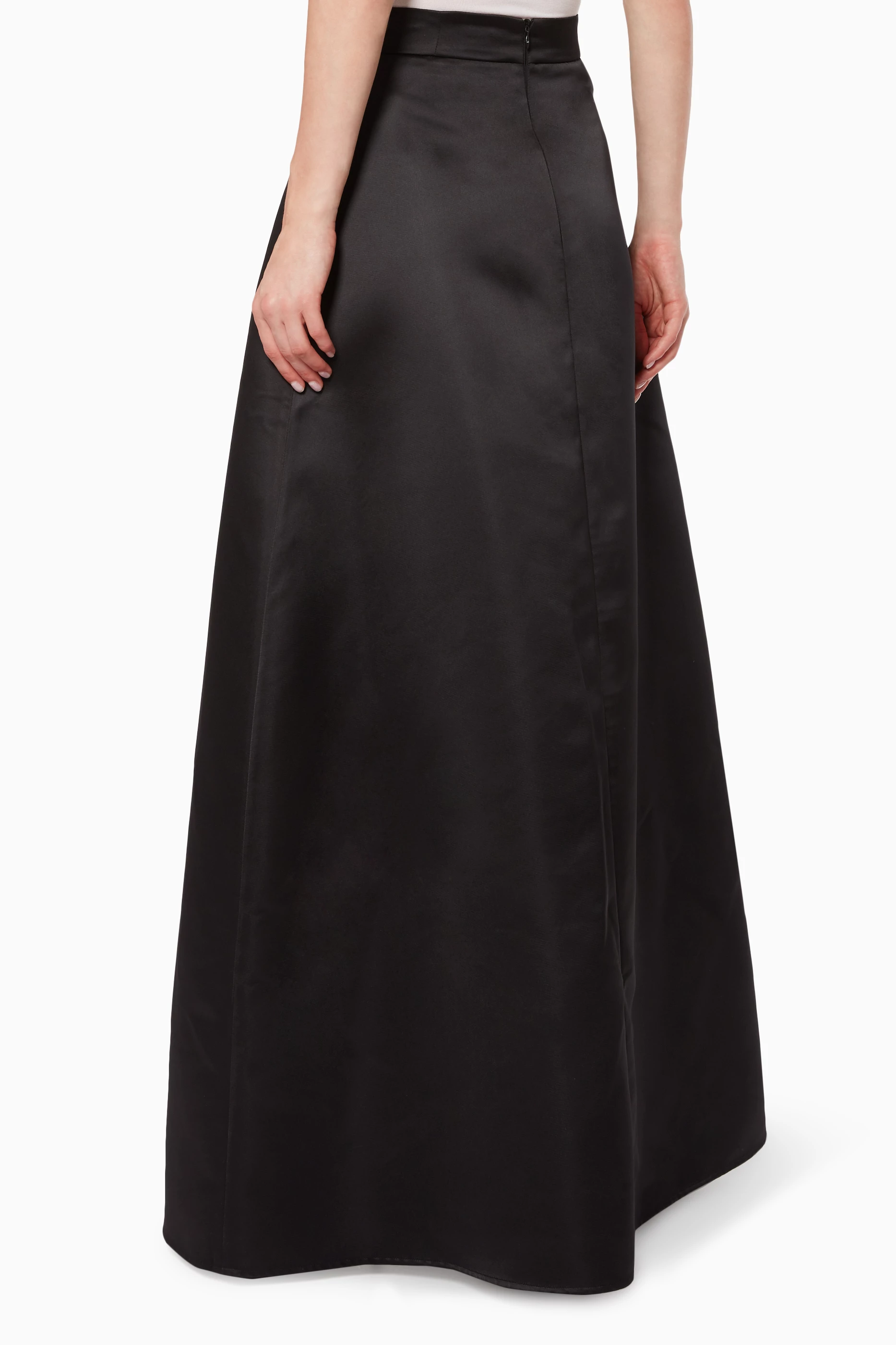 Duchess satin maxi skirt top