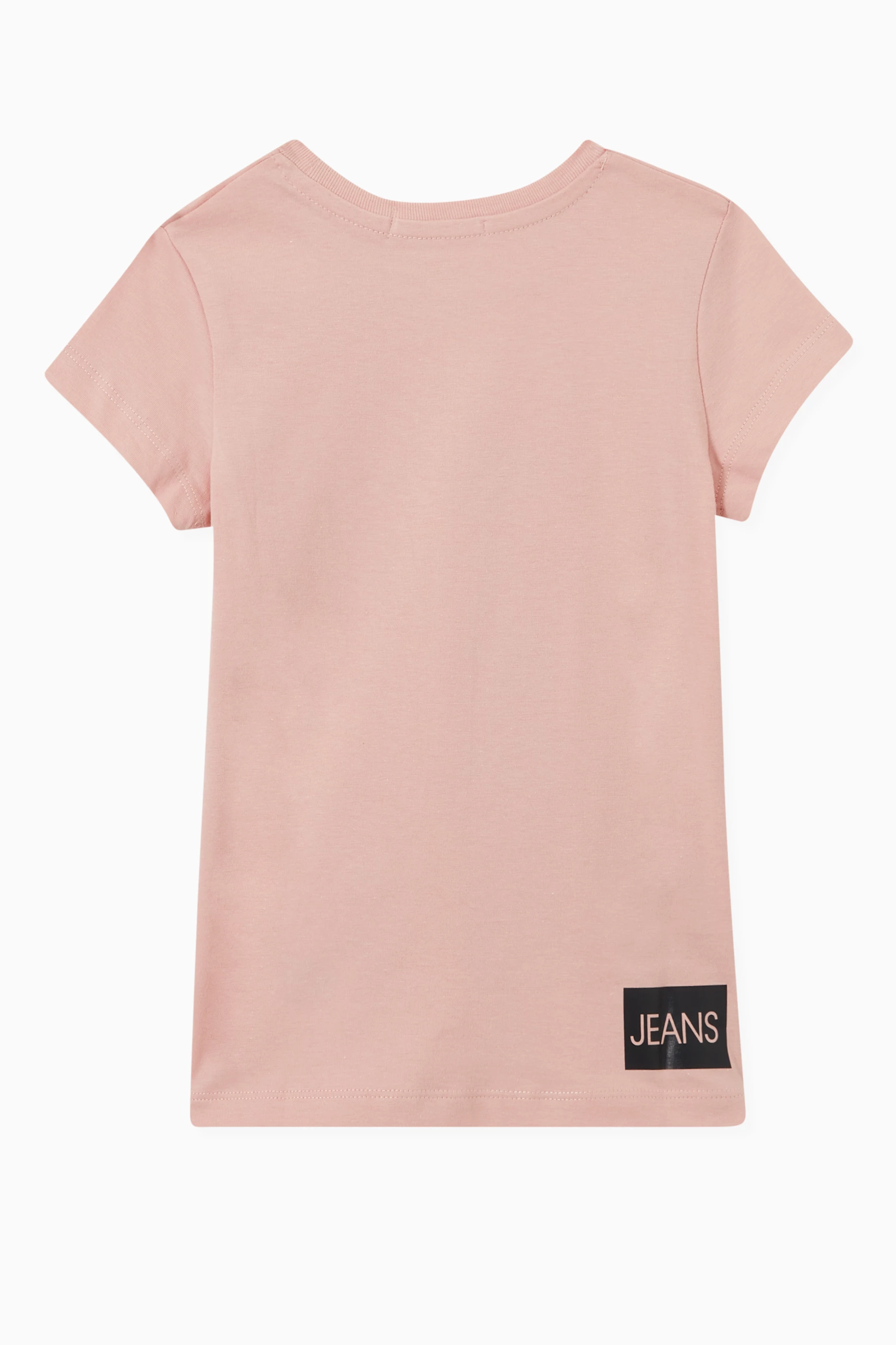 Buy Calvin Klein Pink Institutional Logo T shirt in Cotton for