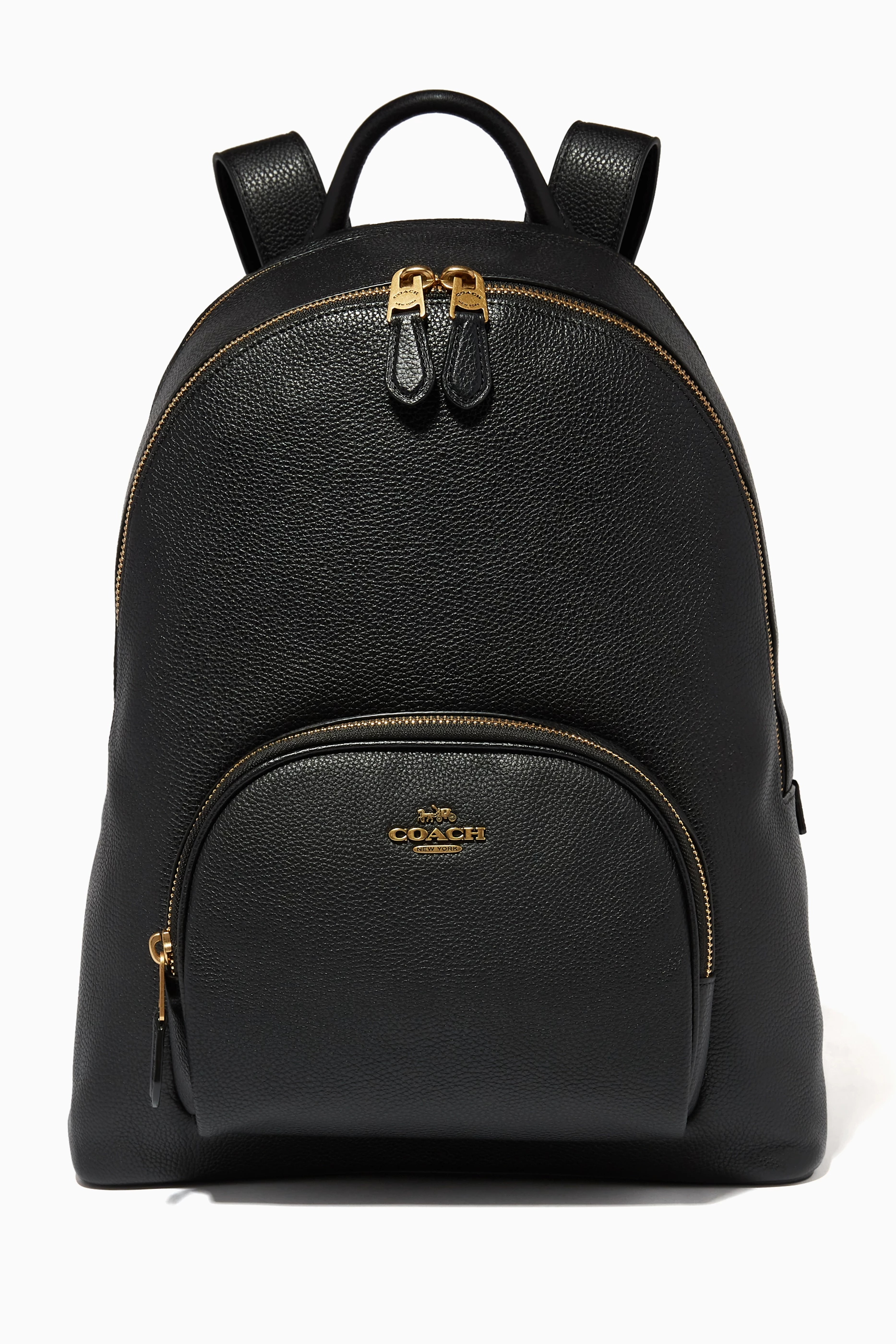 Buy Coach Black Carrie Backpack in Pebble Leather for Women in UAE Ounass