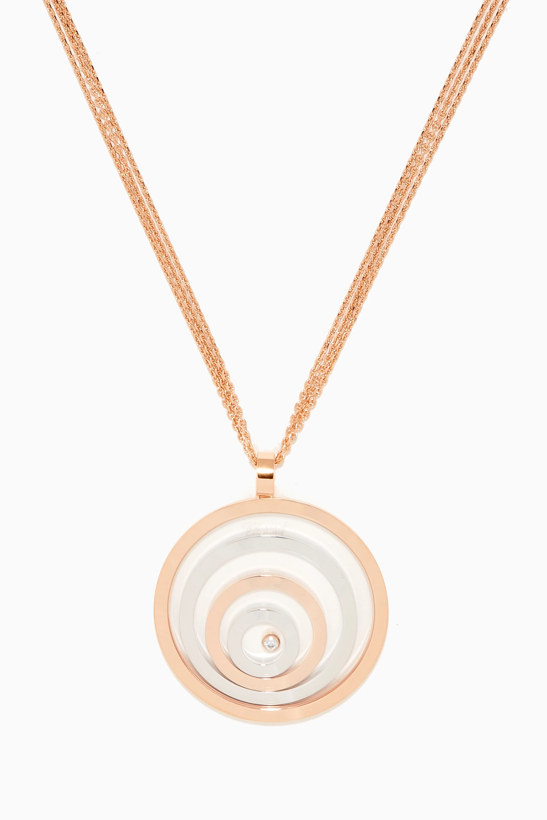 Buy Chopard Gold Happy Spirit Diamond Pendant Necklace for Women in UAE Ounass