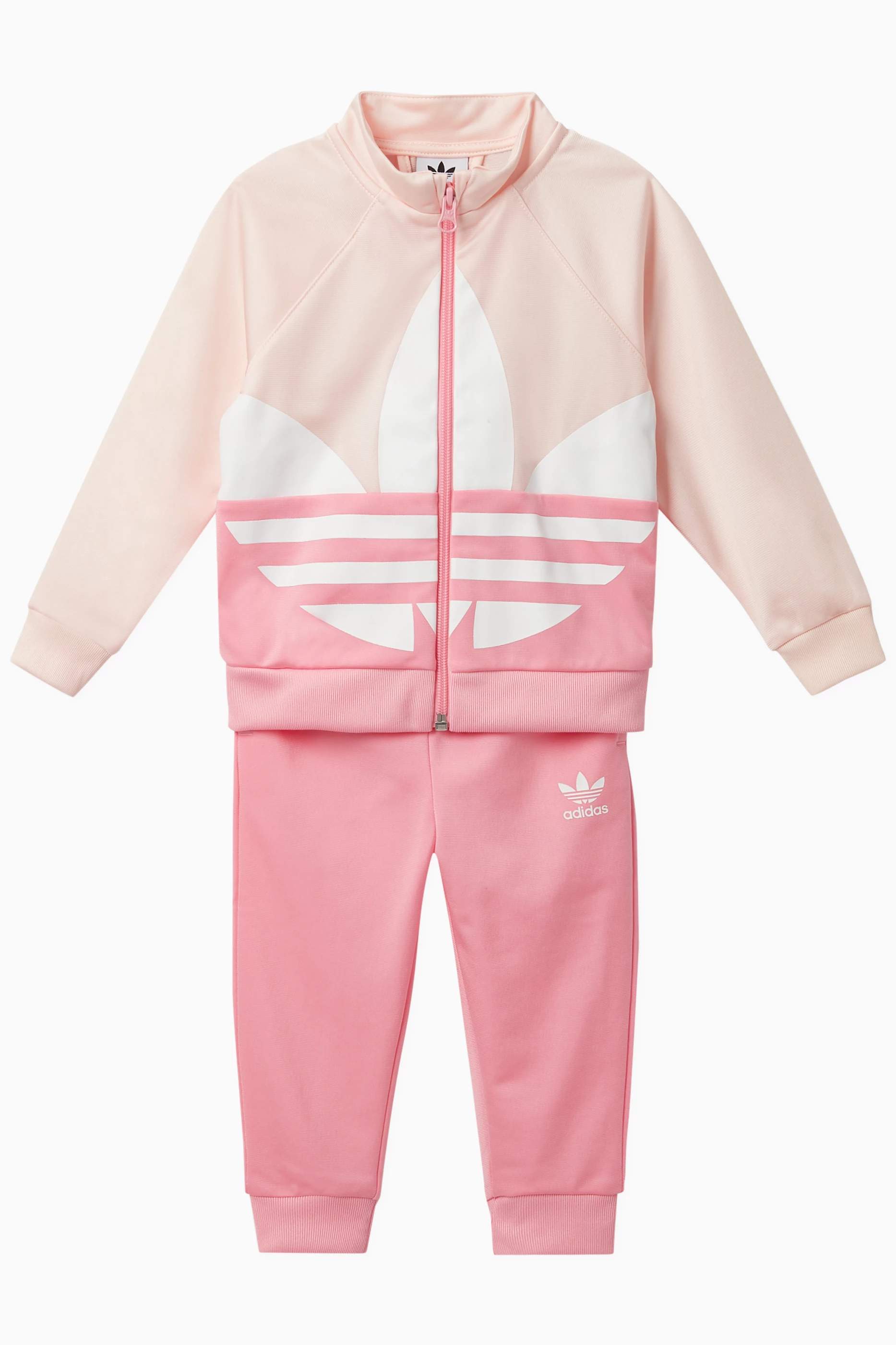 Baby adidas pink tracksuit discount