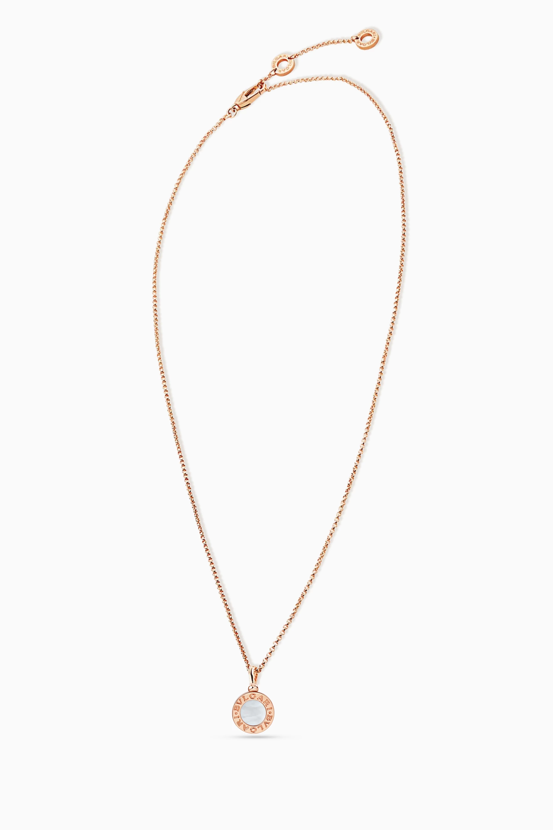 Buy BVLGARI Rose Gold BVLGARI BVLGARI Mother of Pearl Necklace for