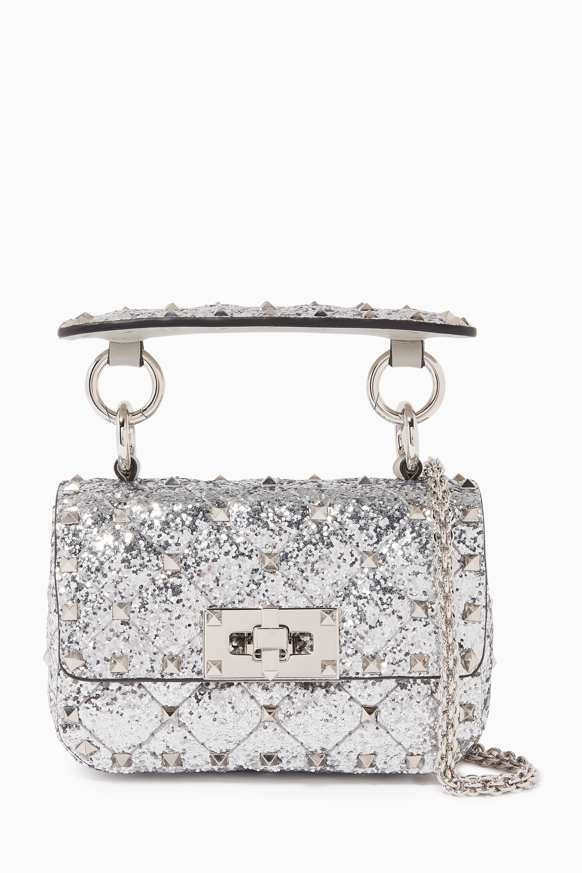 Silver valentino hot sale clutch