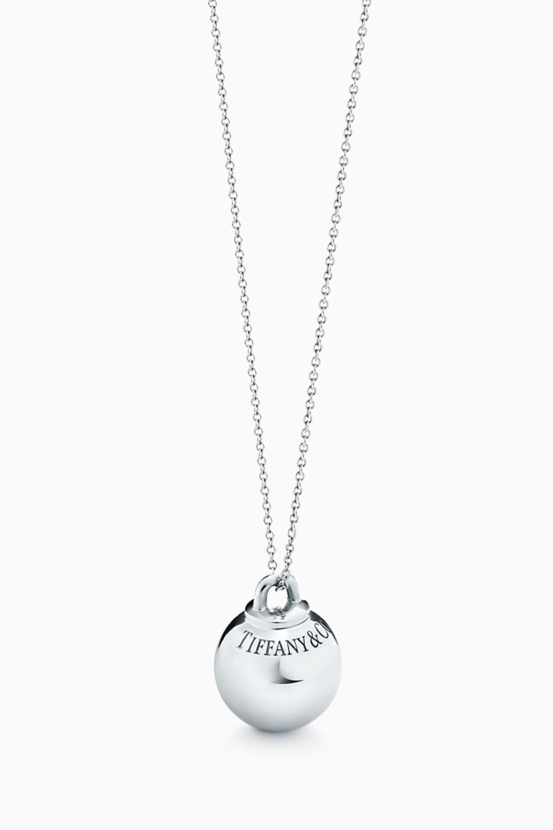 Silver ball necklace tiffany new arrivals