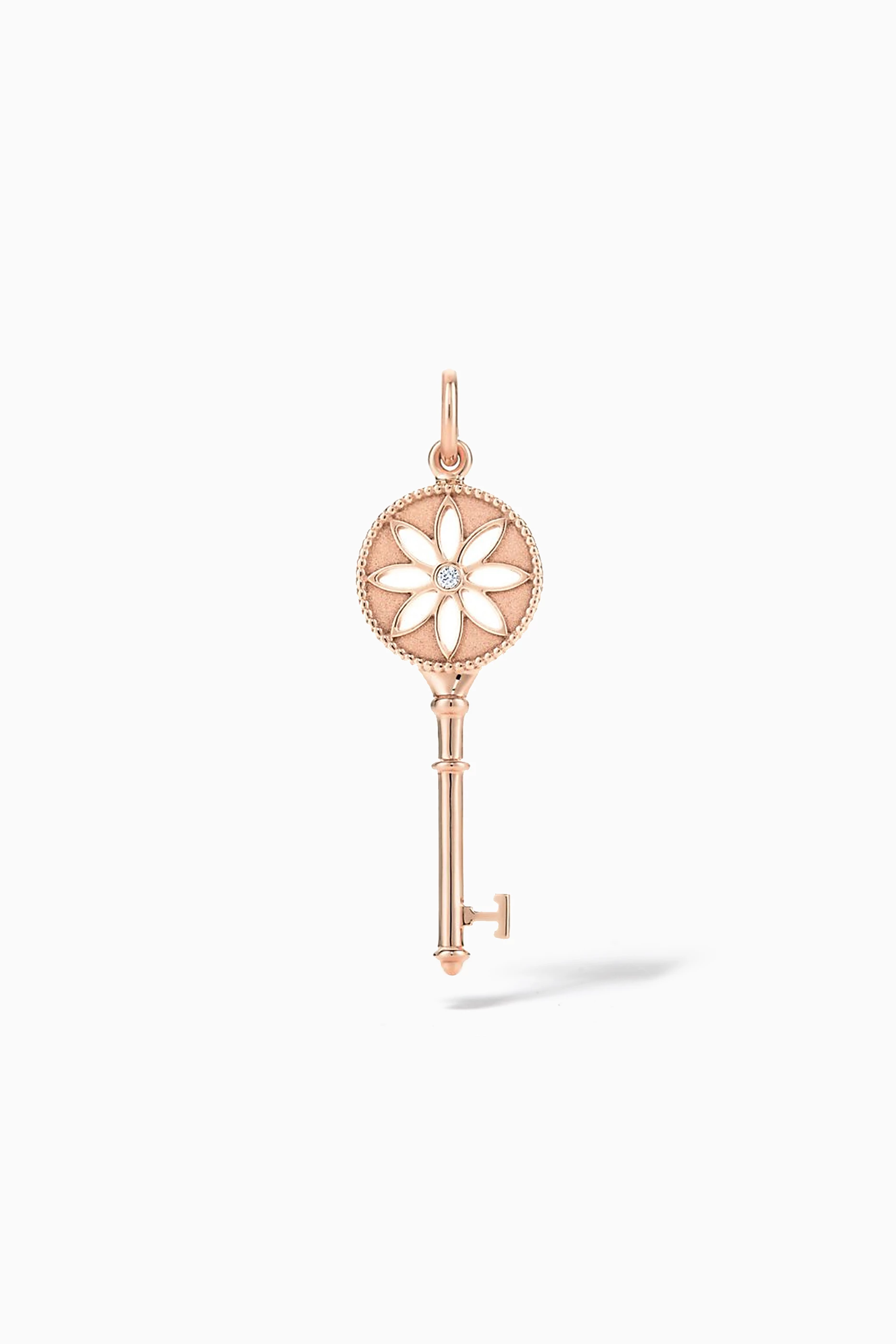 Buy Rose Gold Tiffany Keys Daisy Diamond Key Pendant in 18kt Rose