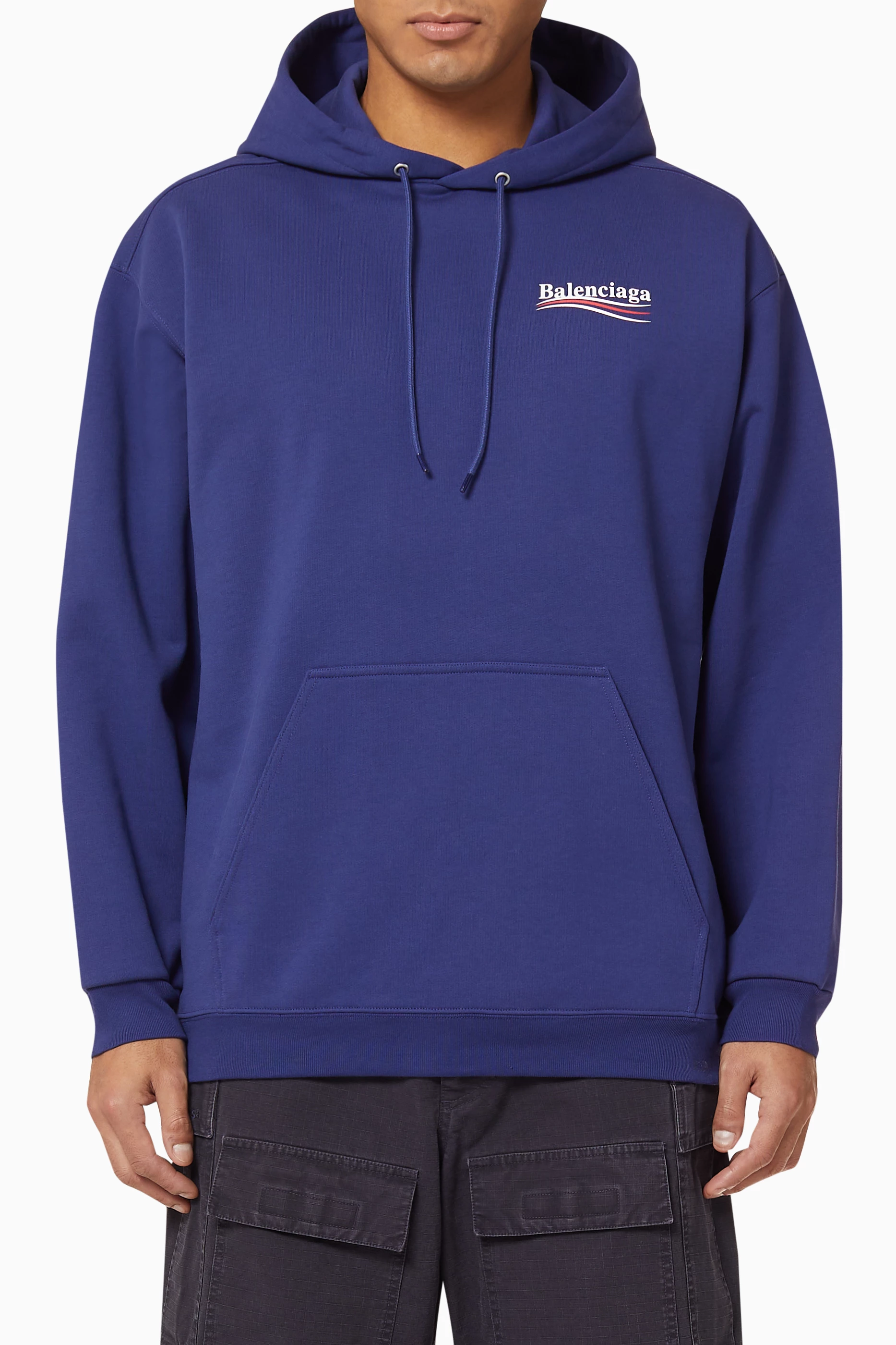 Balenciaga blue hoodie sales