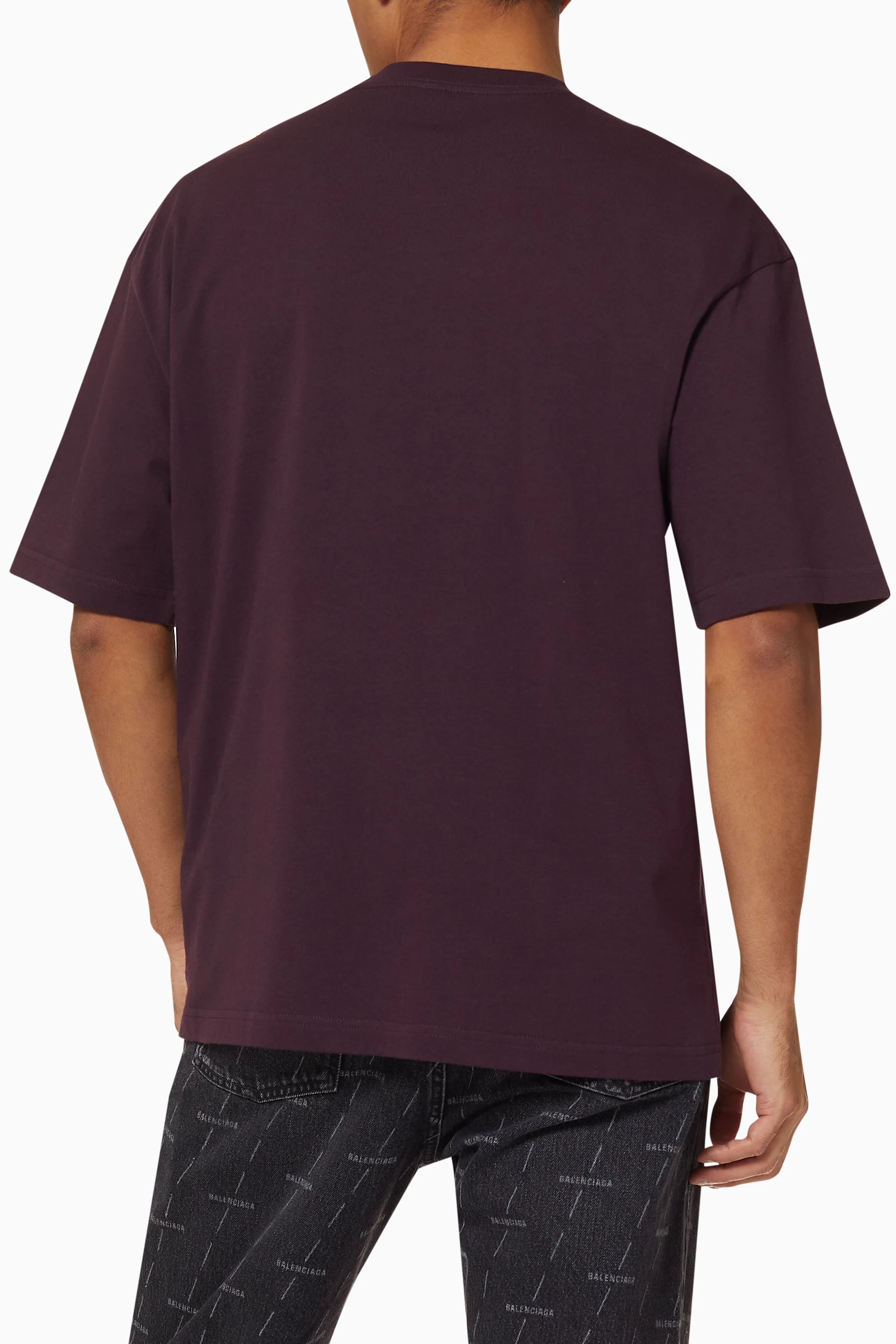 Balenciaga t shirt mens purple hotsell
