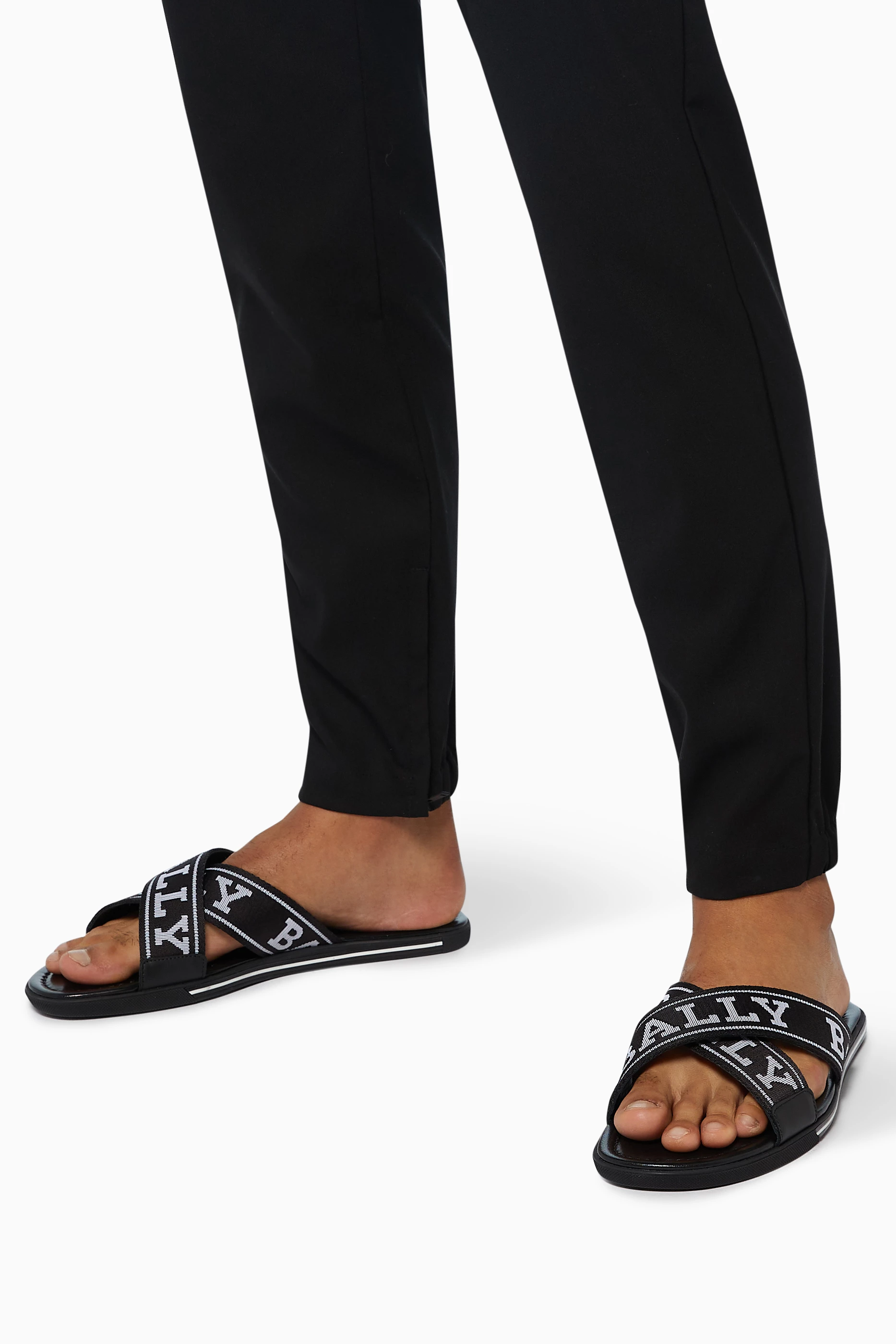 Buy Bally Black Bonks Fabric Sandals for Men in UAE Ounass
