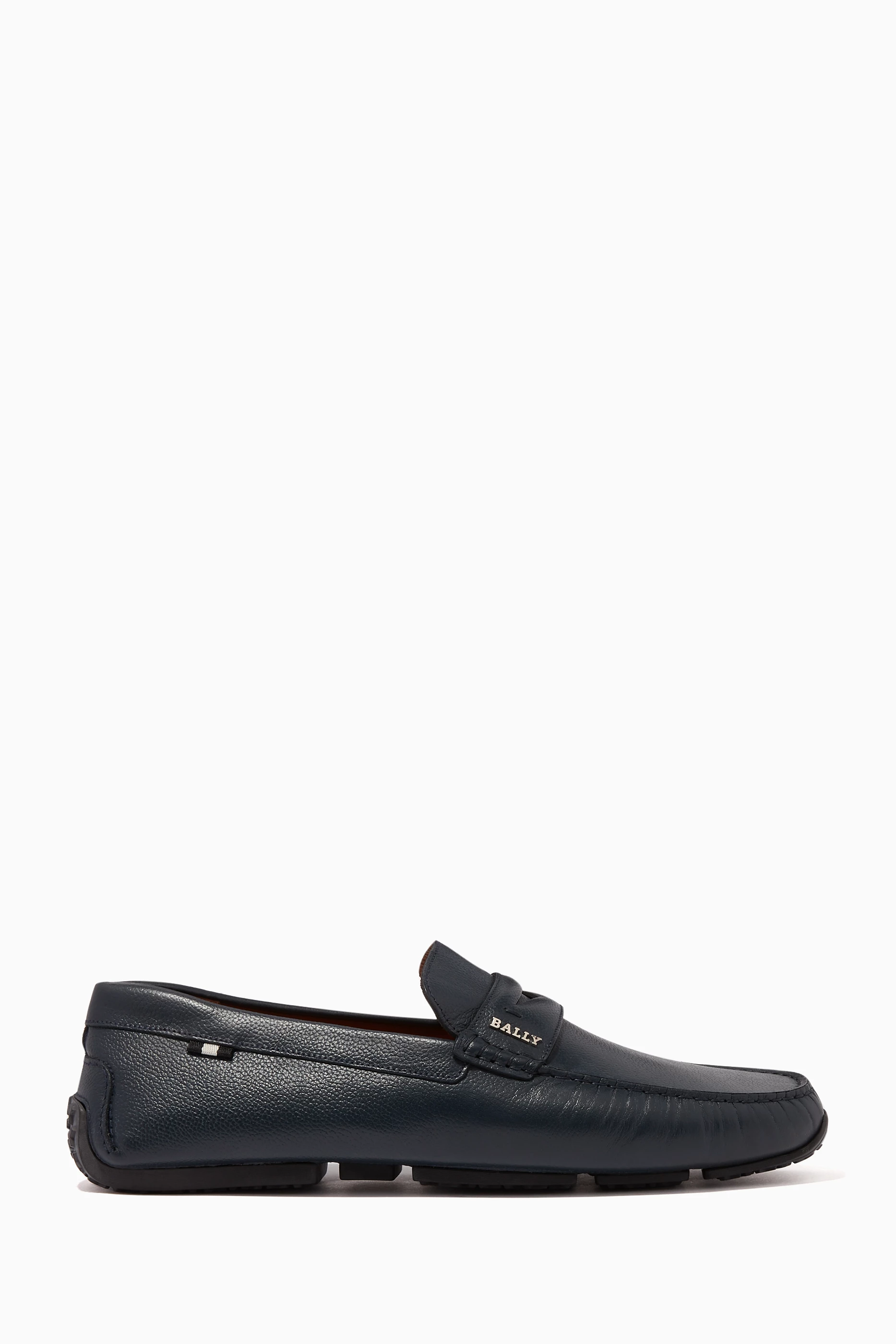 Buy Bally Blue Pavel Leather Driver Shoes for Men in UAE Ounass