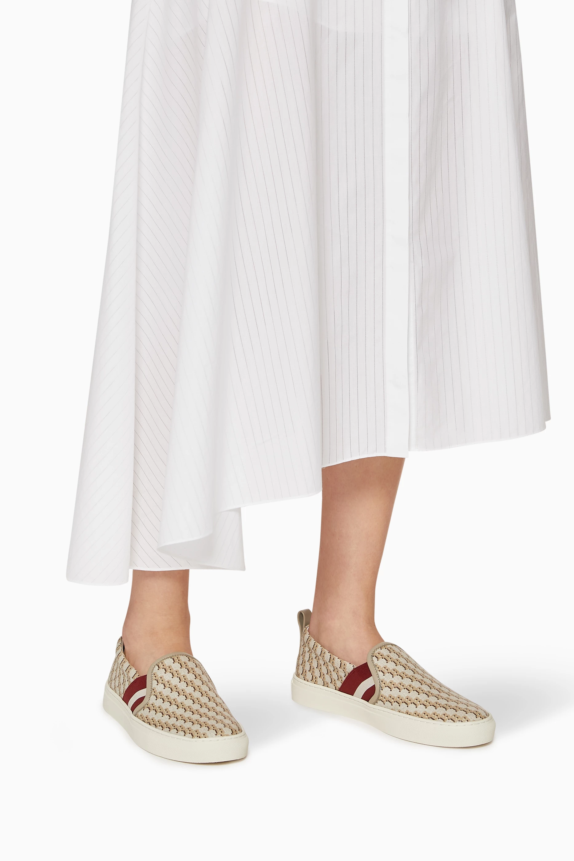 Buy Bally Grey Henrika Leather Sneakers for Women in UAE Ounass