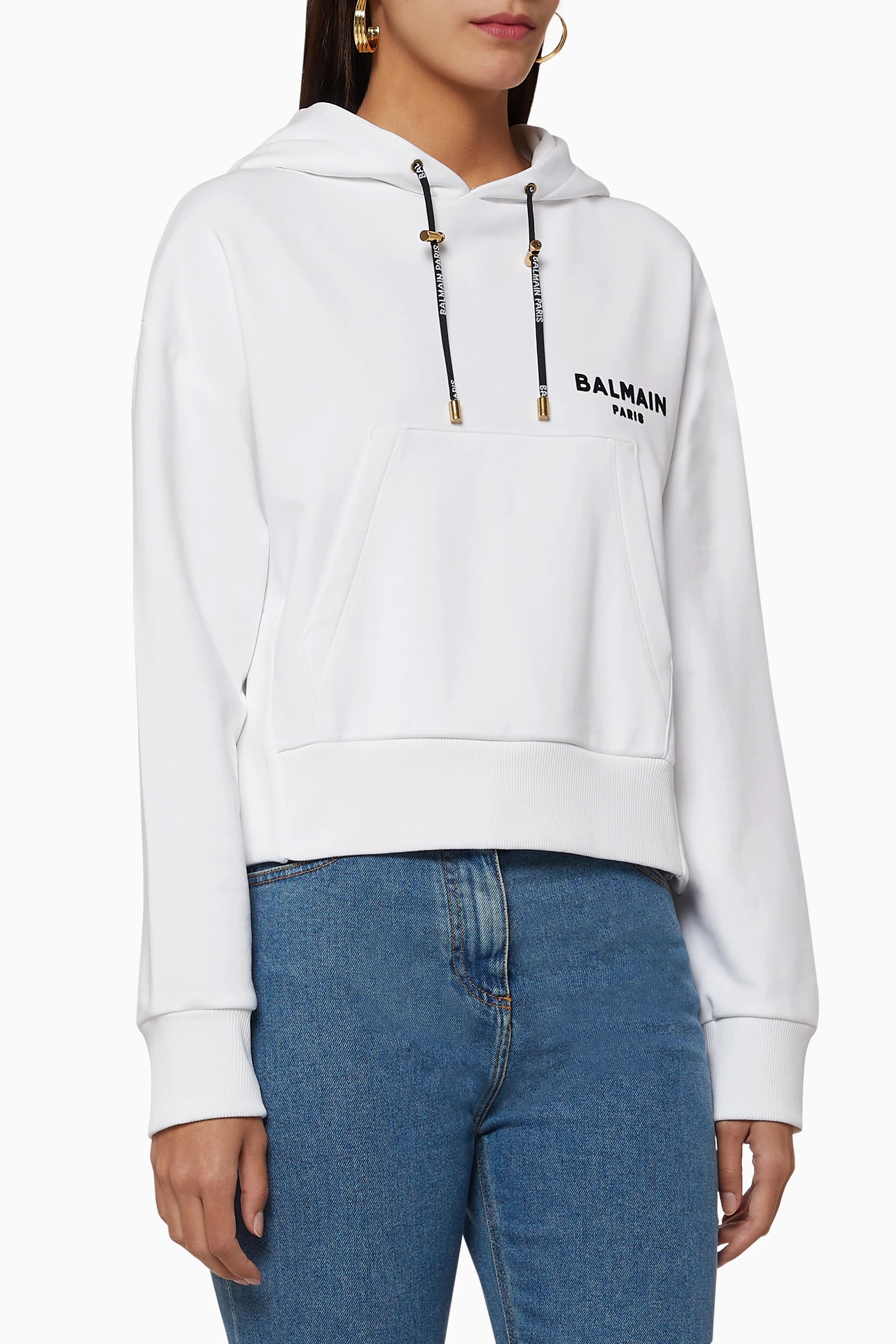 Balmain white hoodie 2025
