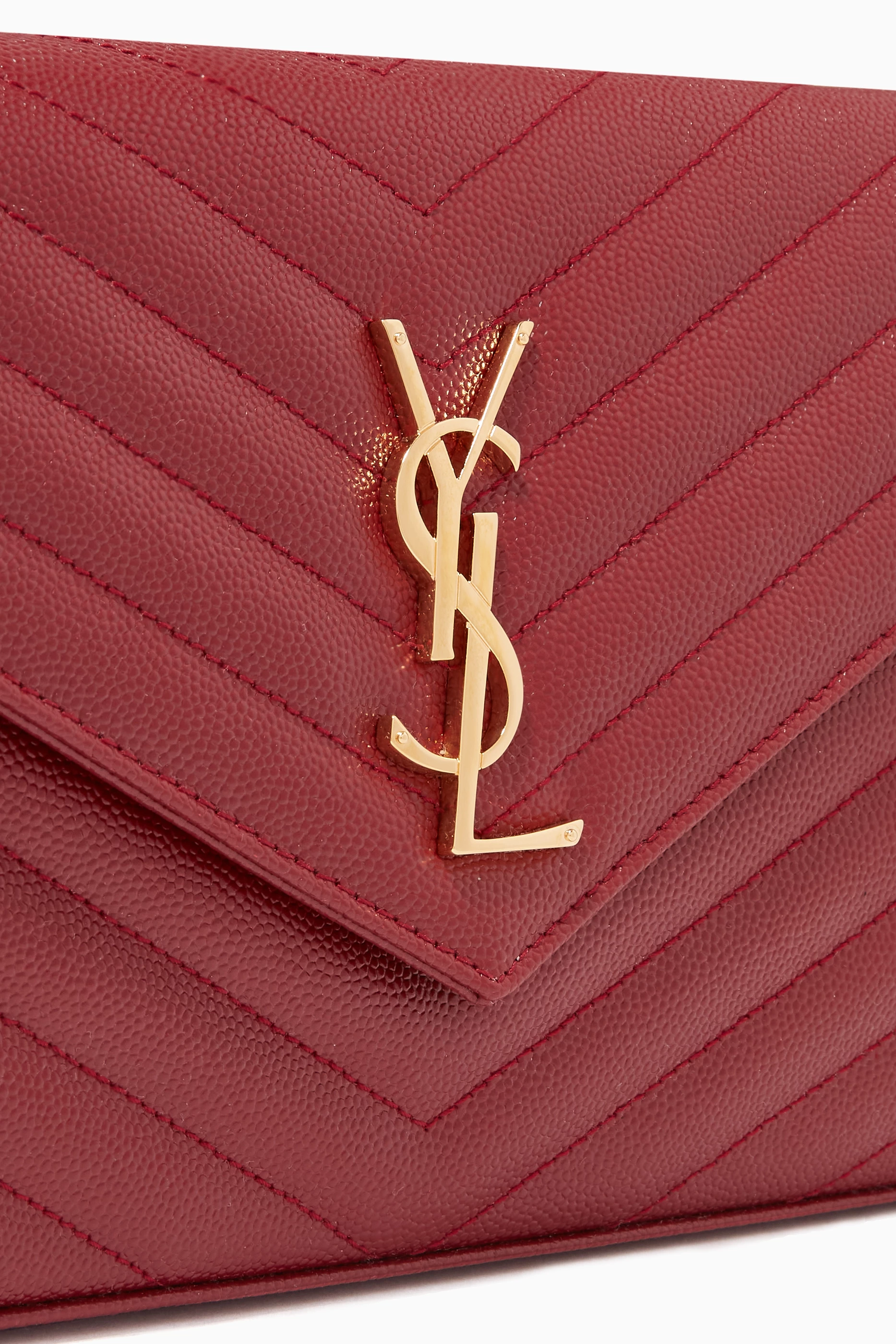 Red saint laurent wallet on sale