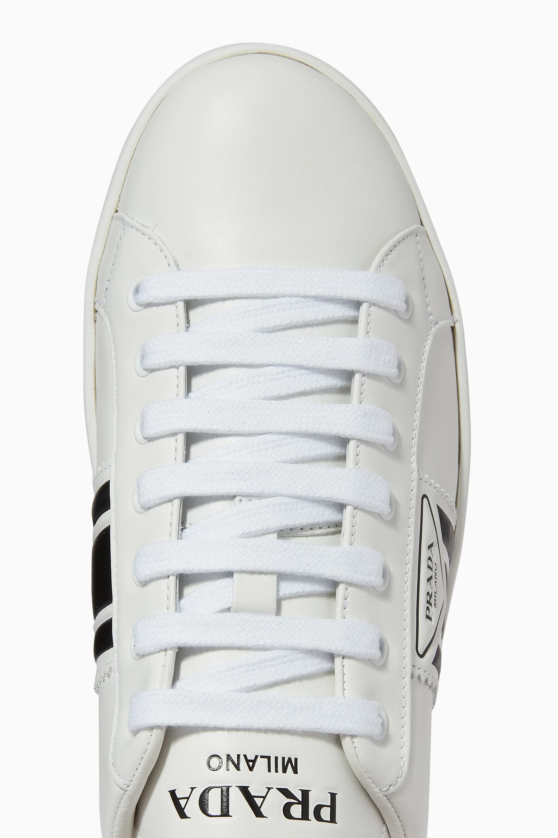 Prada new shop avenue leather sneakers