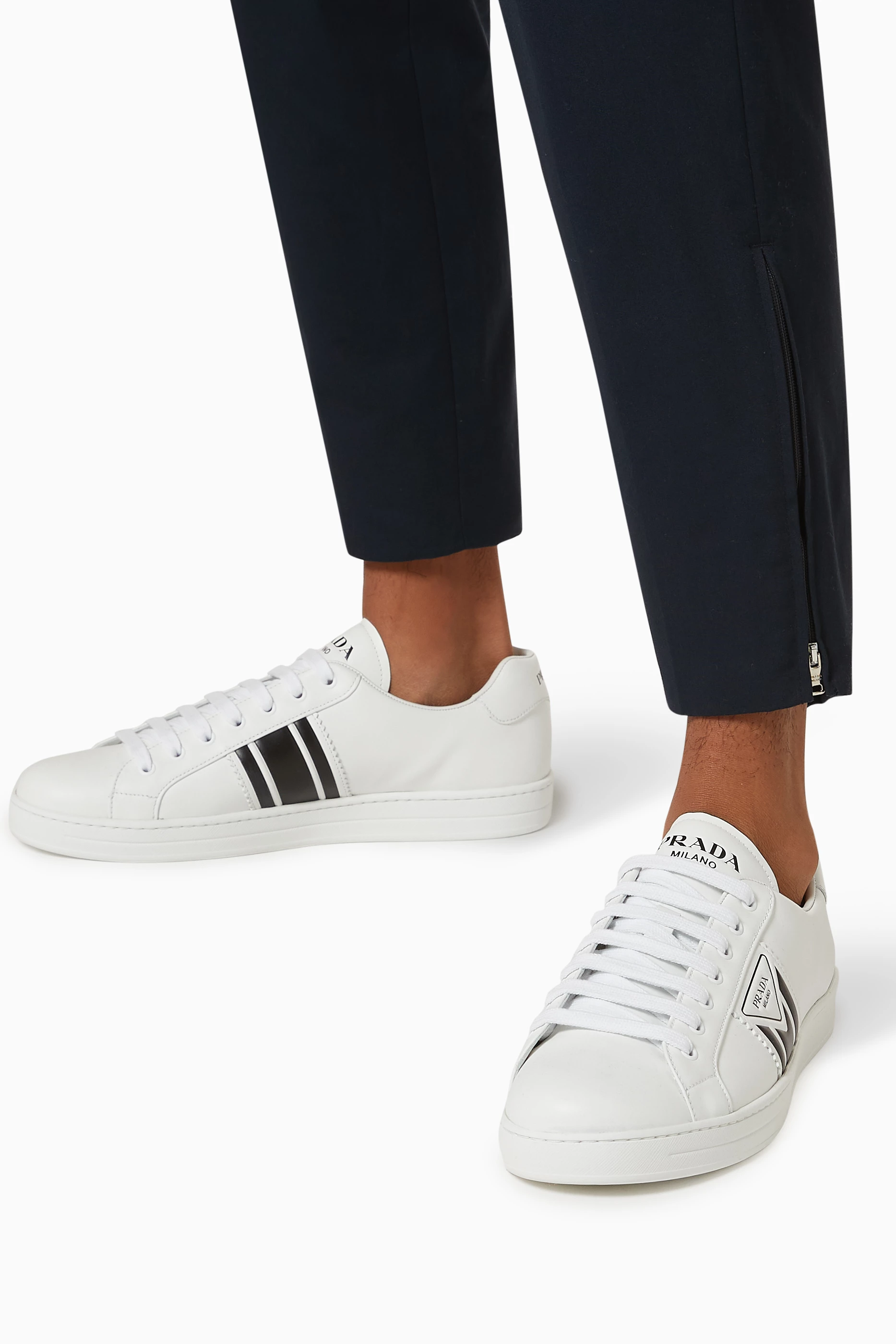 Prada new avenue leather sale sneakers